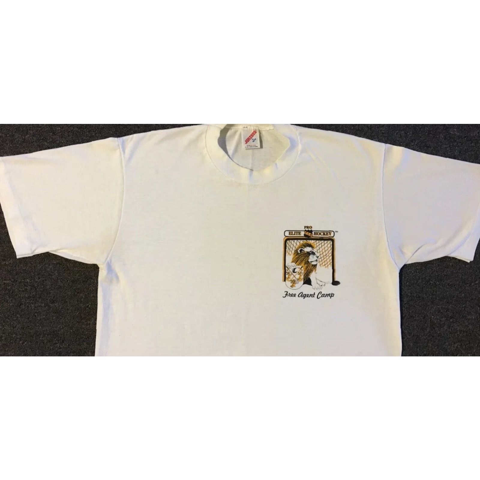 Vintage Vtg 80s Pro Elite Hockey Free Agent Camp Faded Shirt M USA Lion NHL Grunge 90s Size US M / EU 48-50 / 2 - 6 Thumbnail