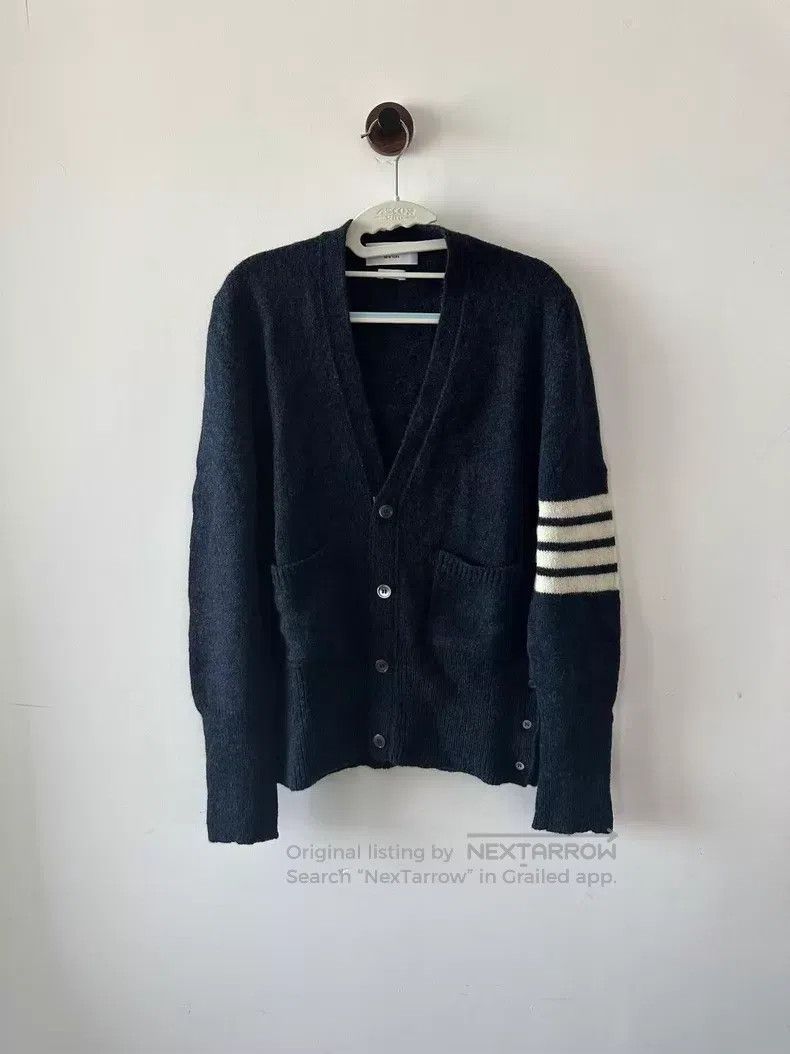 Thom Browne Thom Browne Blue Wool Cardigan Size US L / EU 52-54 / 3 - 1 Thumbnail