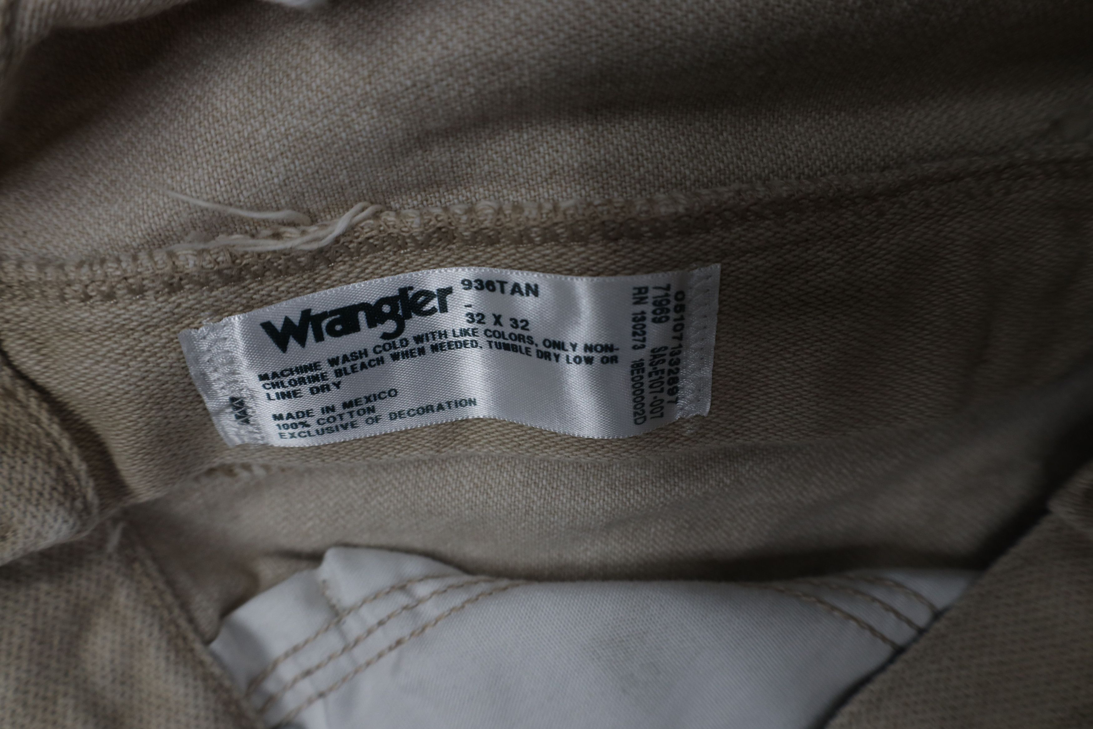 Wrangler Vintage 90s Wrangler Straight Leg Denim Jeans Beige Cotton Size US 32 / EU 48 - 7 Thumbnail