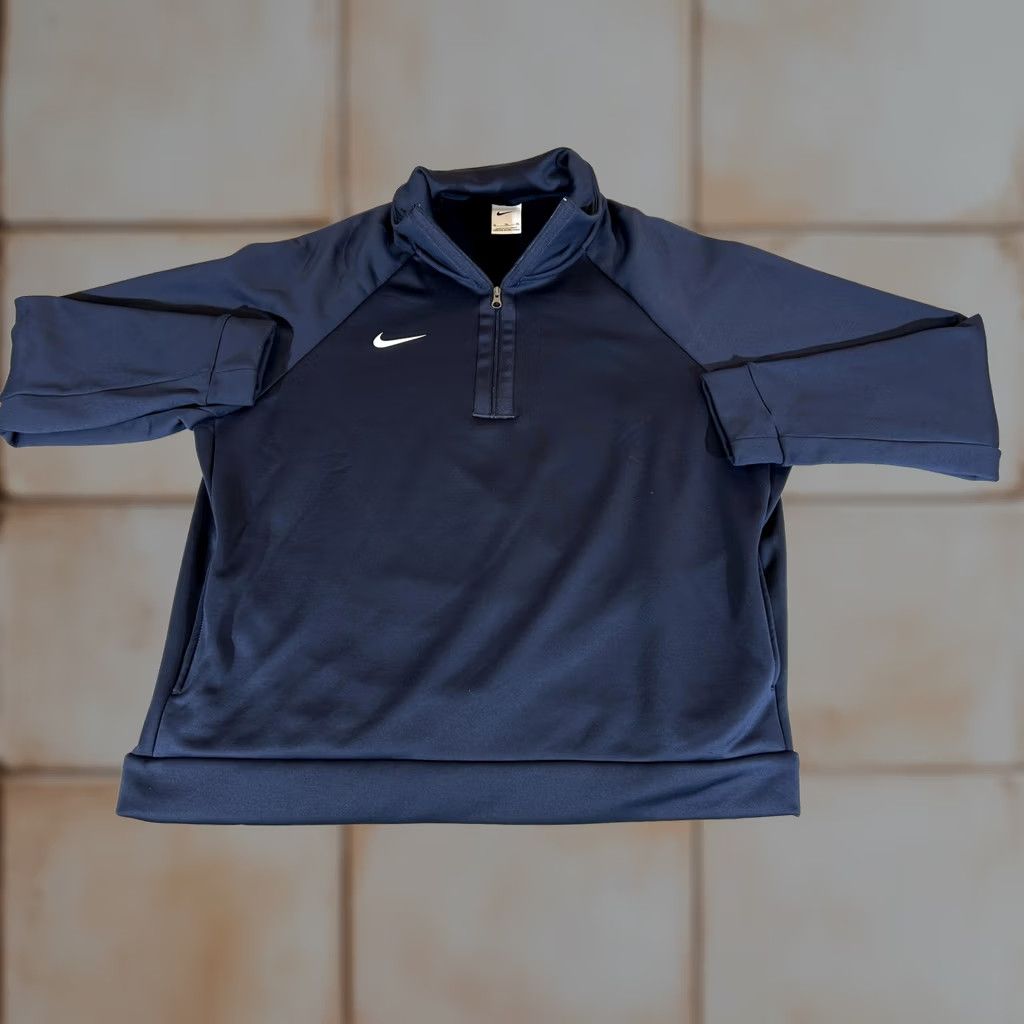 Nike Nike Sweatshirt Womens XL Navy Blue Therma 1/4 Zip Training Pullover Athletic Size XL / US 12-14 / IT 48-50 - 1 Thumbnail