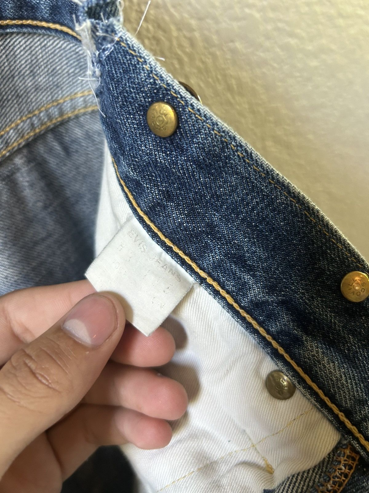 Evisu Crazy Rare Evisu Genes Buckleback Double Knee Selvedge Jeans Size US 30 / EU 46 - 5 Thumbnail
