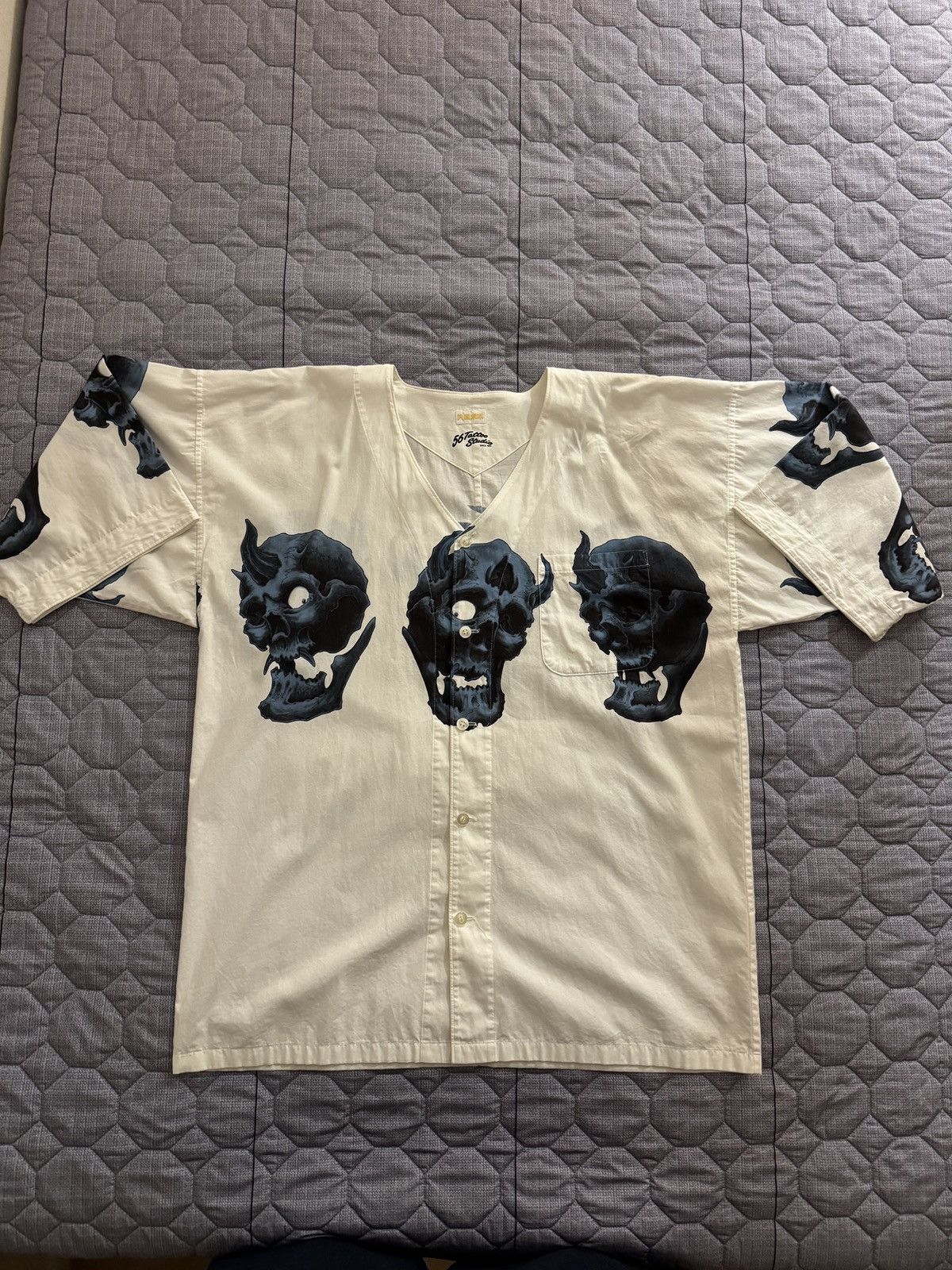 Wacko Maria x 56 Tattoo Studio Skull DABO Shirt - Tops
