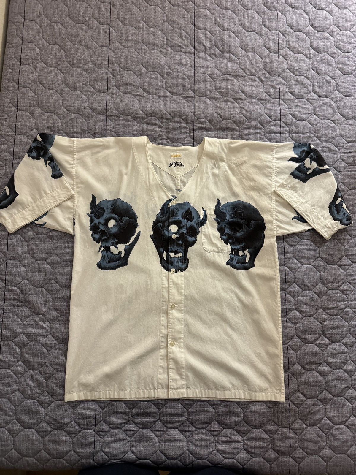 Wacko Maria Wacko Maria x 56 Tattoo Studio Skull DABO Shirt | Grailed