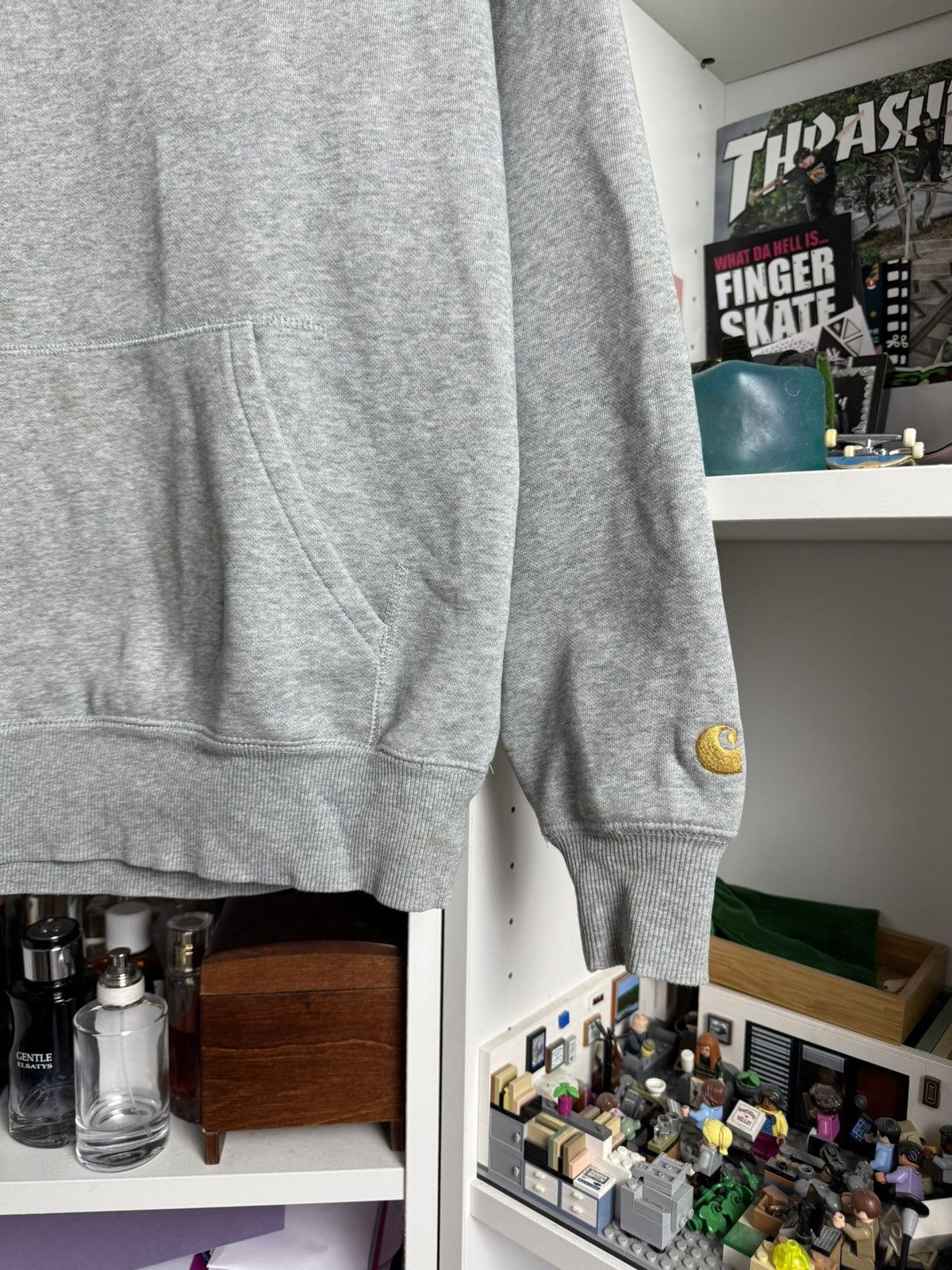 Carhartt × Carhartt Wip × Vintage Carhartt WiP chase sweat hoodie S skate streetwear grey baggy Size US S / EU 44-46 / 1 - 3 Thumbnail