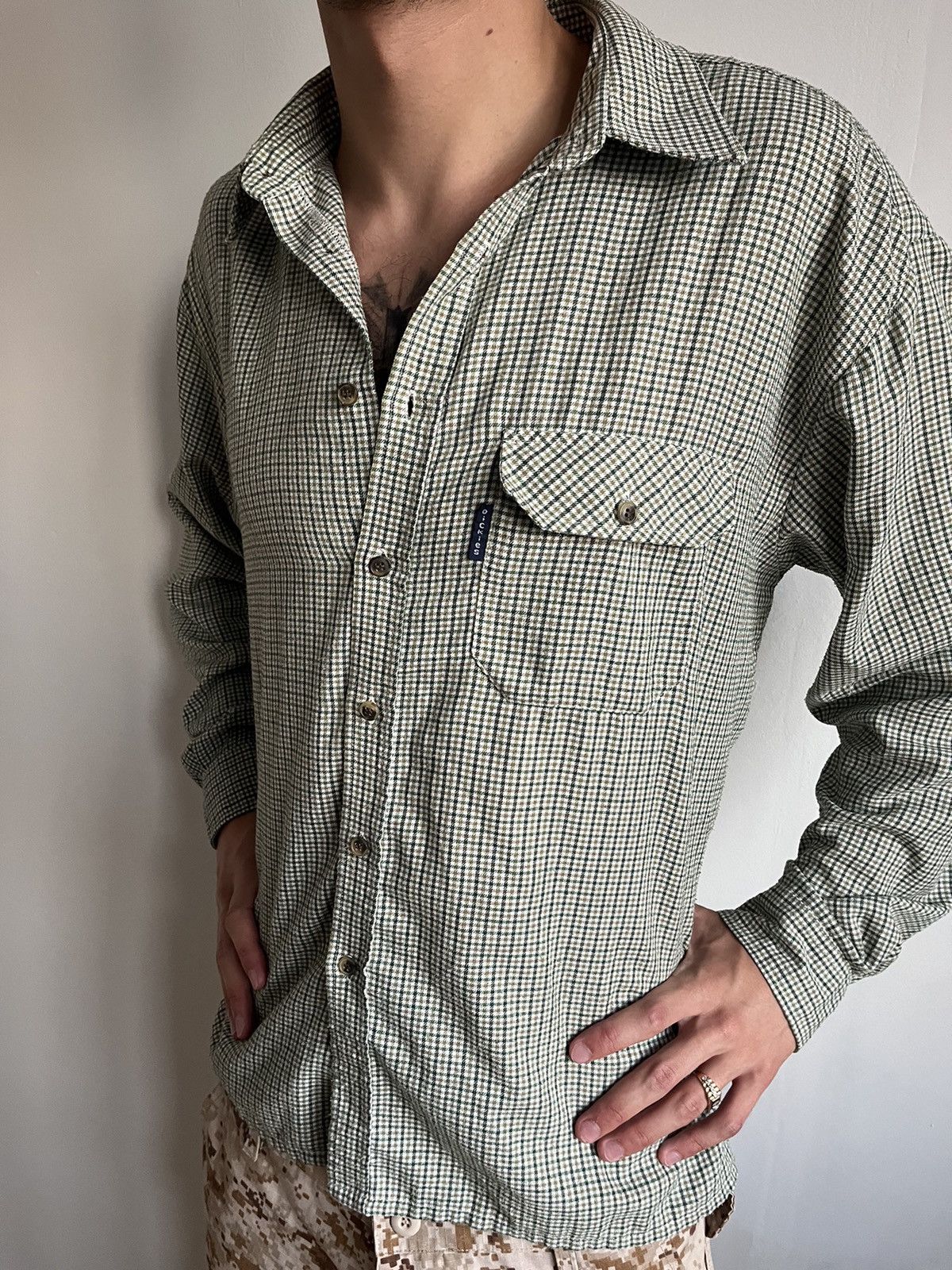 Dickies × Japanese Brand × Vintage Vintage 90s Dickies Plaid Button Up Shirt Flannel Workwear Size US L / EU 52-54 / 3 - 3 Thumbnail