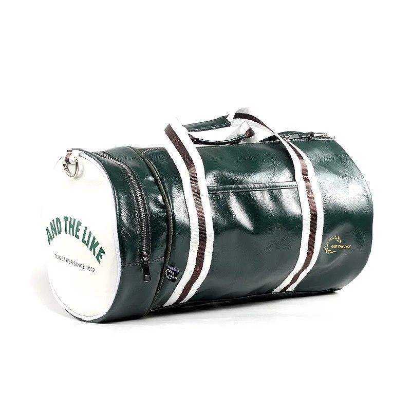 image of Pu Leather Fitness Sports Training Bag in Green, Men's