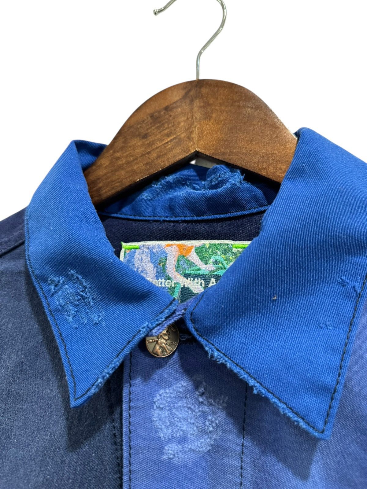 Better With Age Better With Age Camion Reconstructed French Work Jacket Blue Size US M / EU 48-50 / 2 - 5 Thumbnail