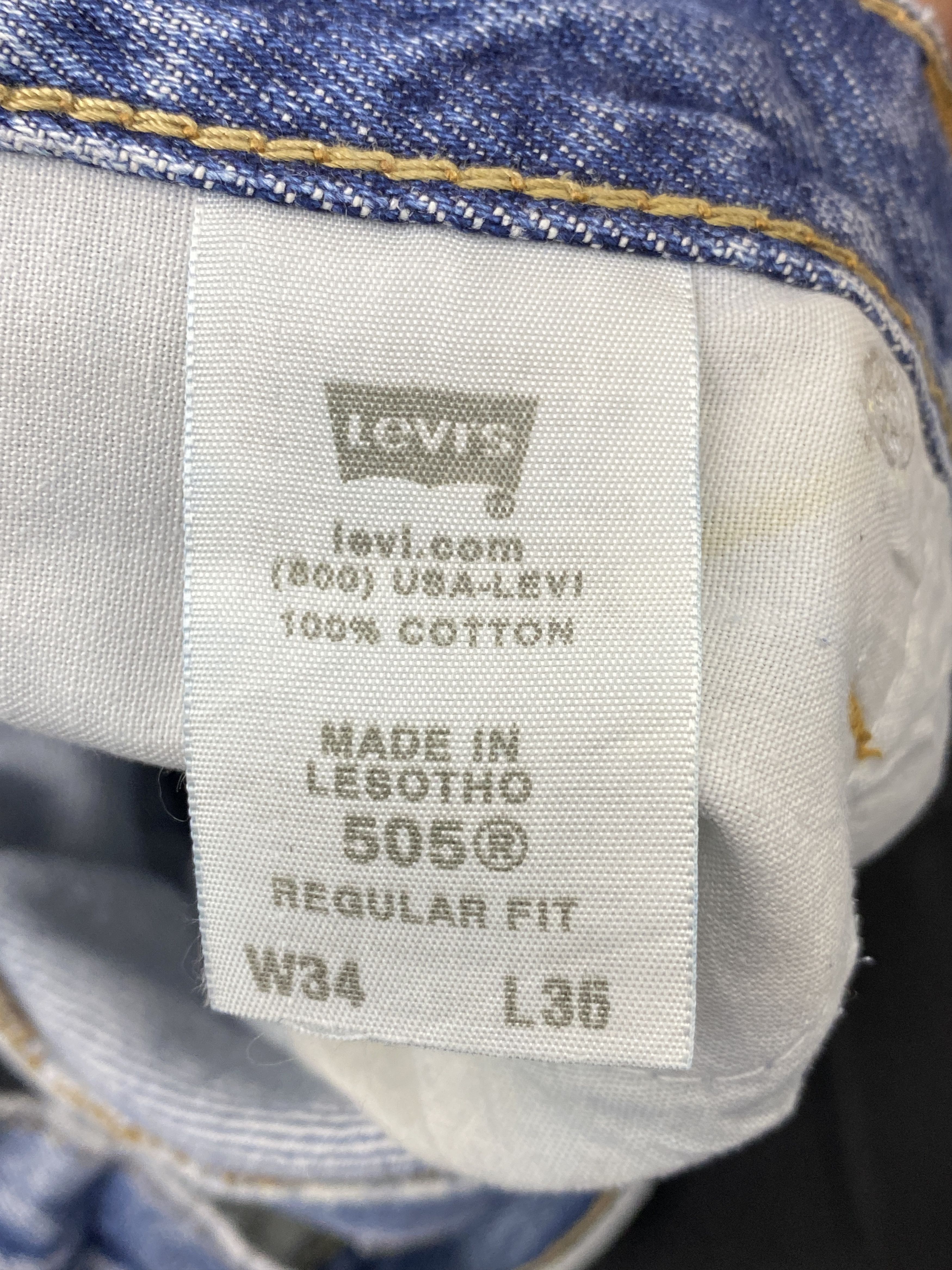 Levi's × Vintage Vintage Levis 505 Lightwash Faded Blue Denim DP2703 Size US 34 / EU 50 - 8 Thumbnail