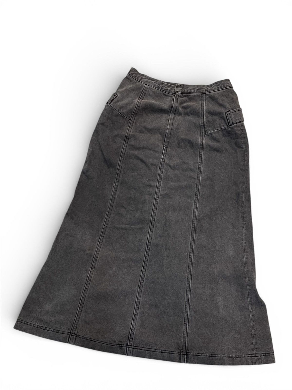 Comme des Garcons SS02 Comme des Garcons Black Denim Double Pocket Skirt Size 24" / US 00 / IT 34 - 2 Thumbnail