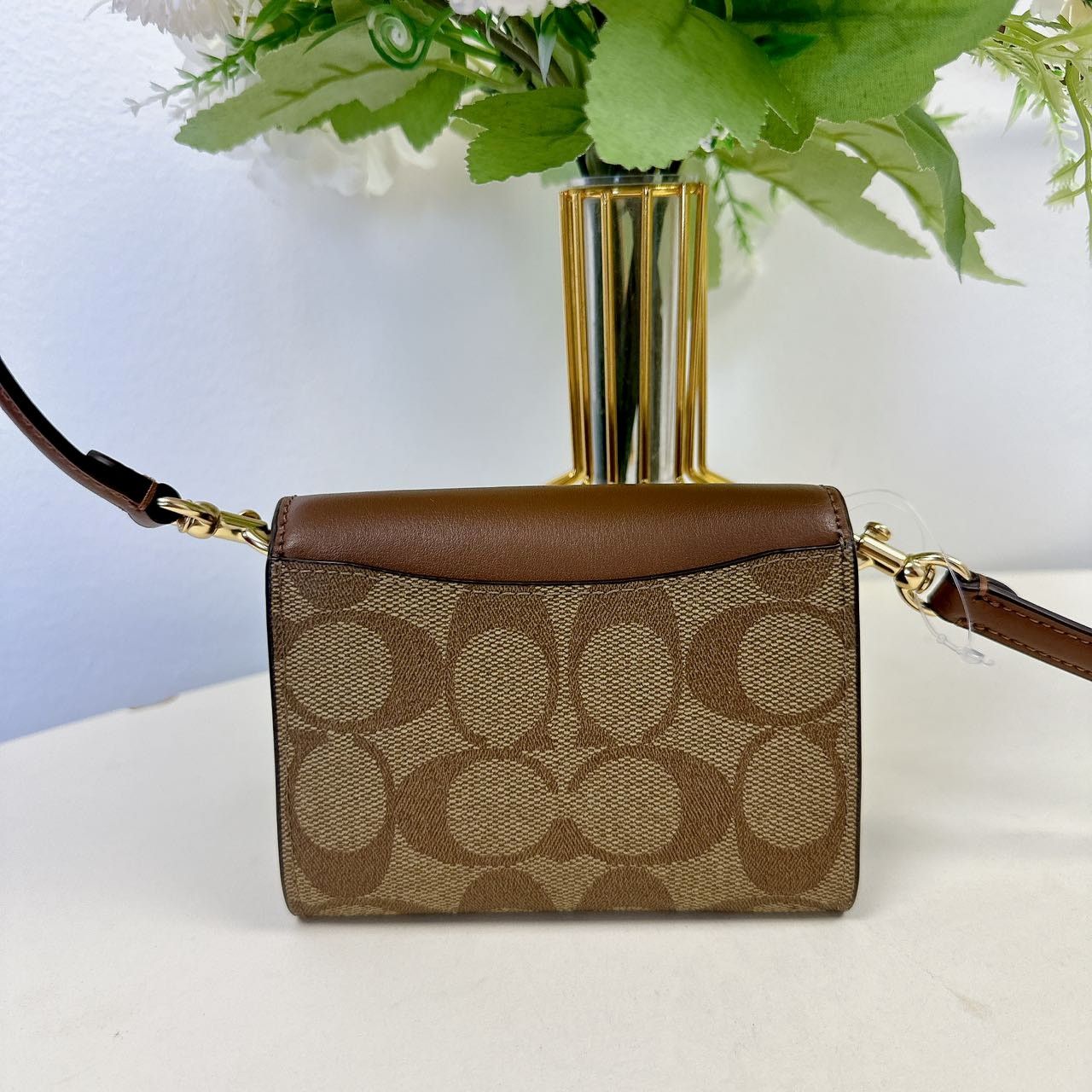Coach Coach CU172 Mini Envelope Wallet With Strap In Signature Size ONE SIZE - 3 Thumbnail