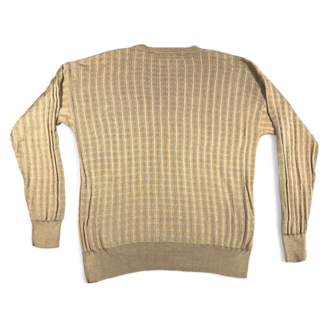 Vintage Bachrach Sweater Adult EXTRA LARGE Brown Geometric Textured Grid Relaxed Size US XL / EU 56 / 4 - 3 Thumbnail