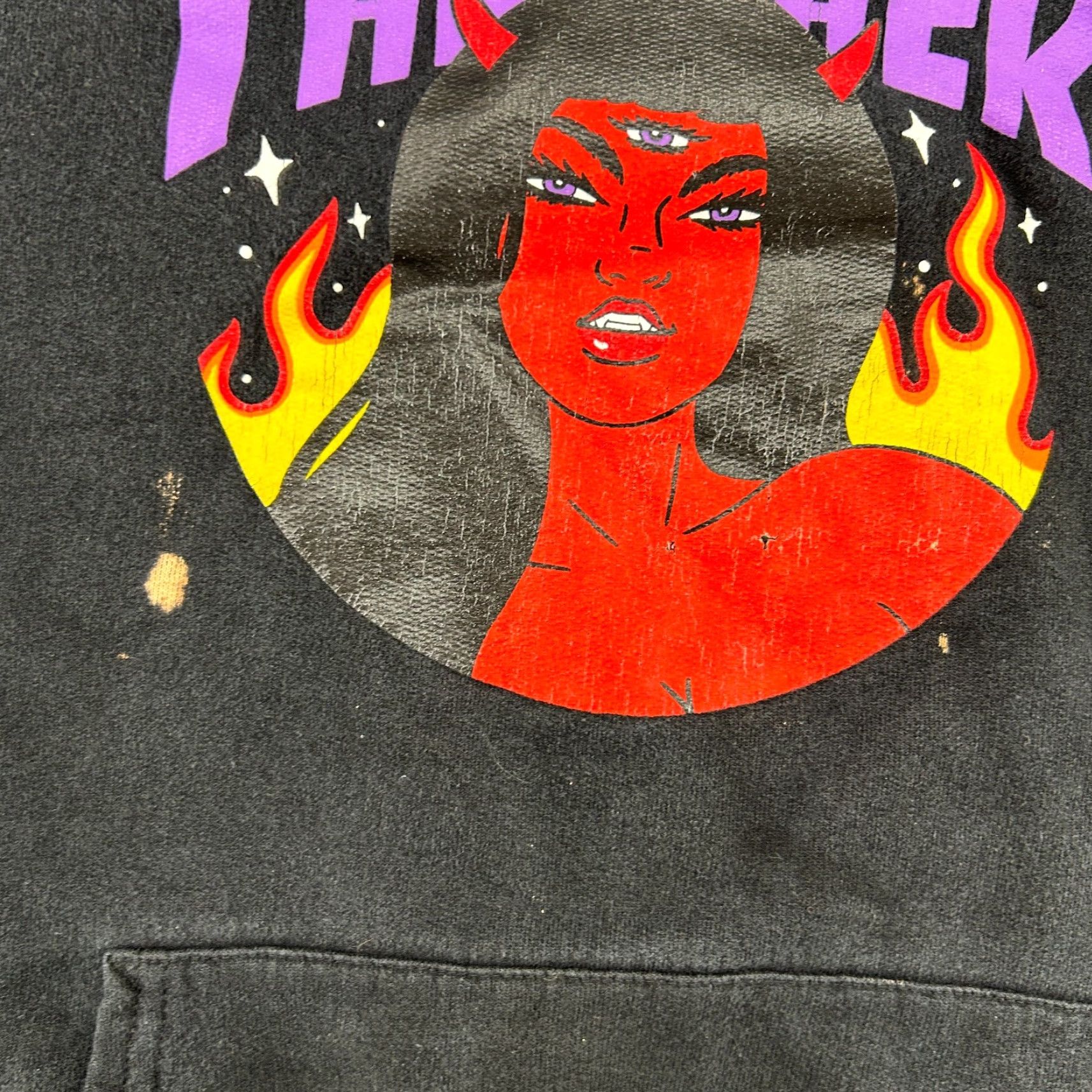 Thrasher VINTAGE Thrasher Hoodie Mens S Black Pullover Crew Neck Logo Skateboarding 90s? Size US S / EU 44-46 / 1 - 6 Thumbnail