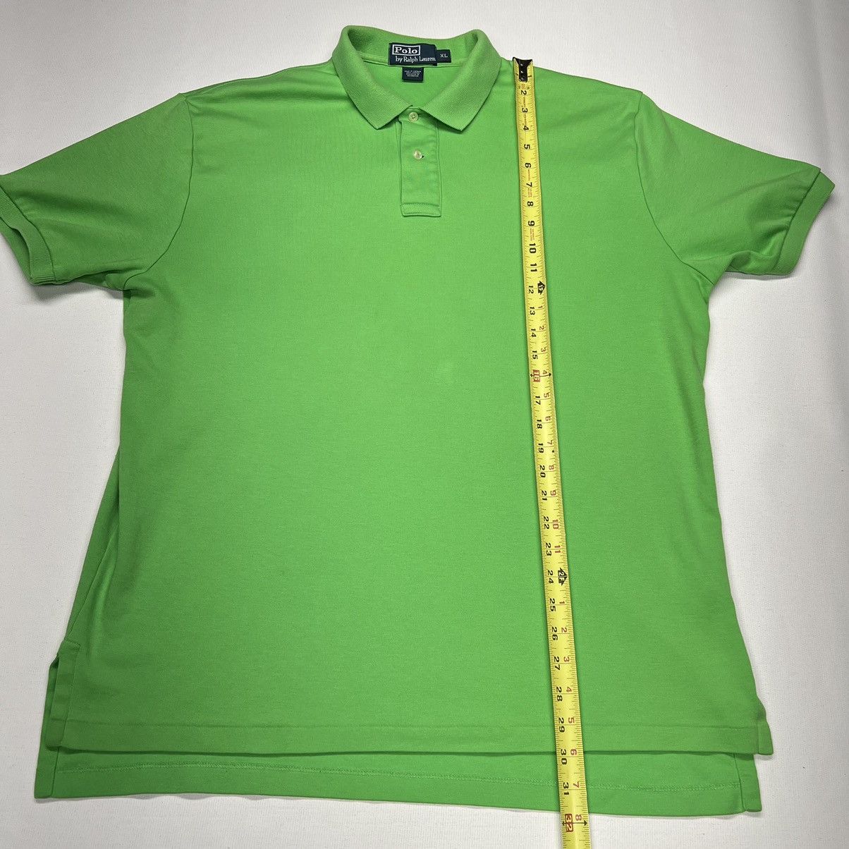 Polo Ralph Lauren × Vintage VTG Polo Ralph Lauren Polo Shirt Green Purple Short Sleeve Size US XL / EU 56 / 4 - 20 Thumbnail