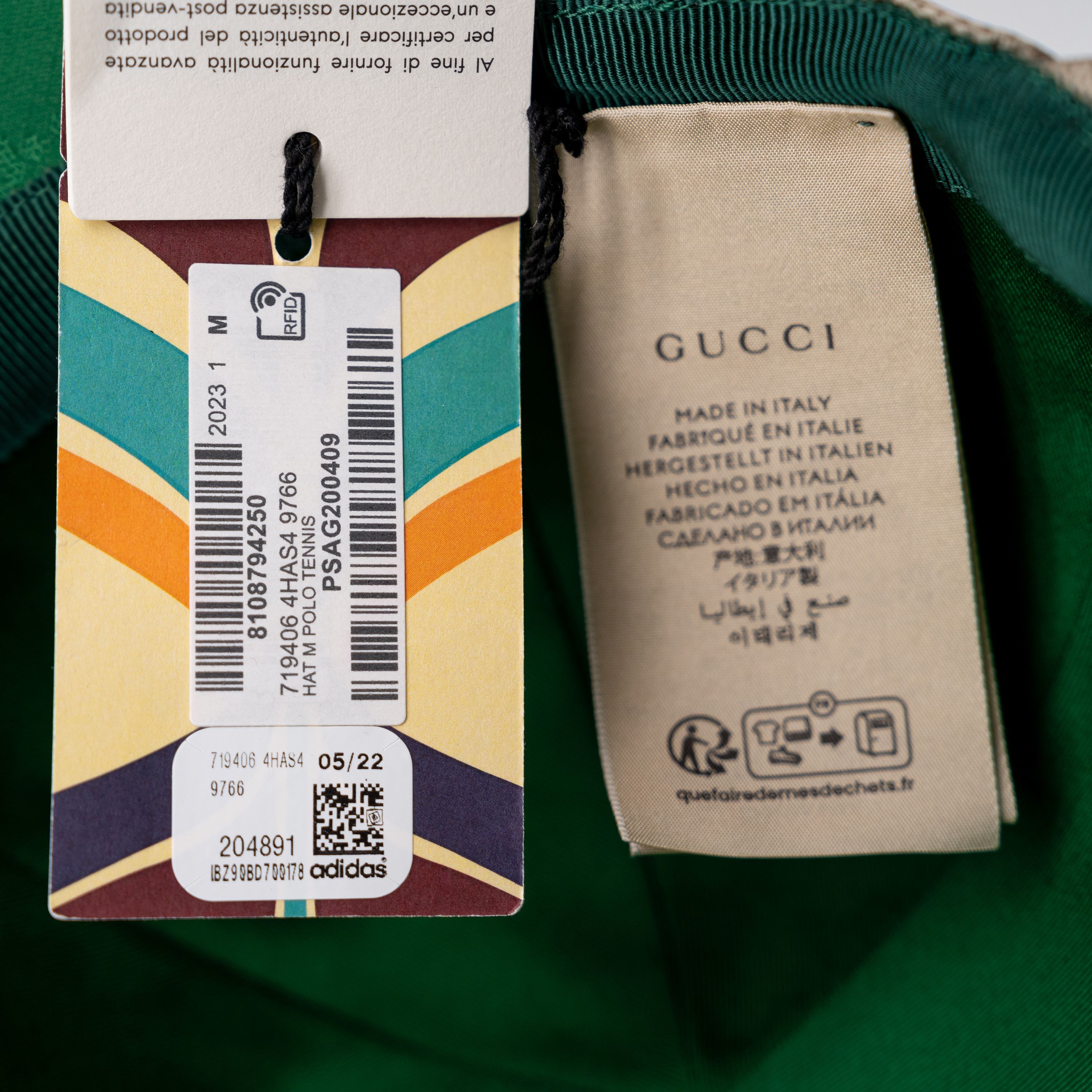 Gucci M - Gucci adidas Green Brown Double Sided Baseball Cap Hat Size ONE SIZE - 6 Thumbnail