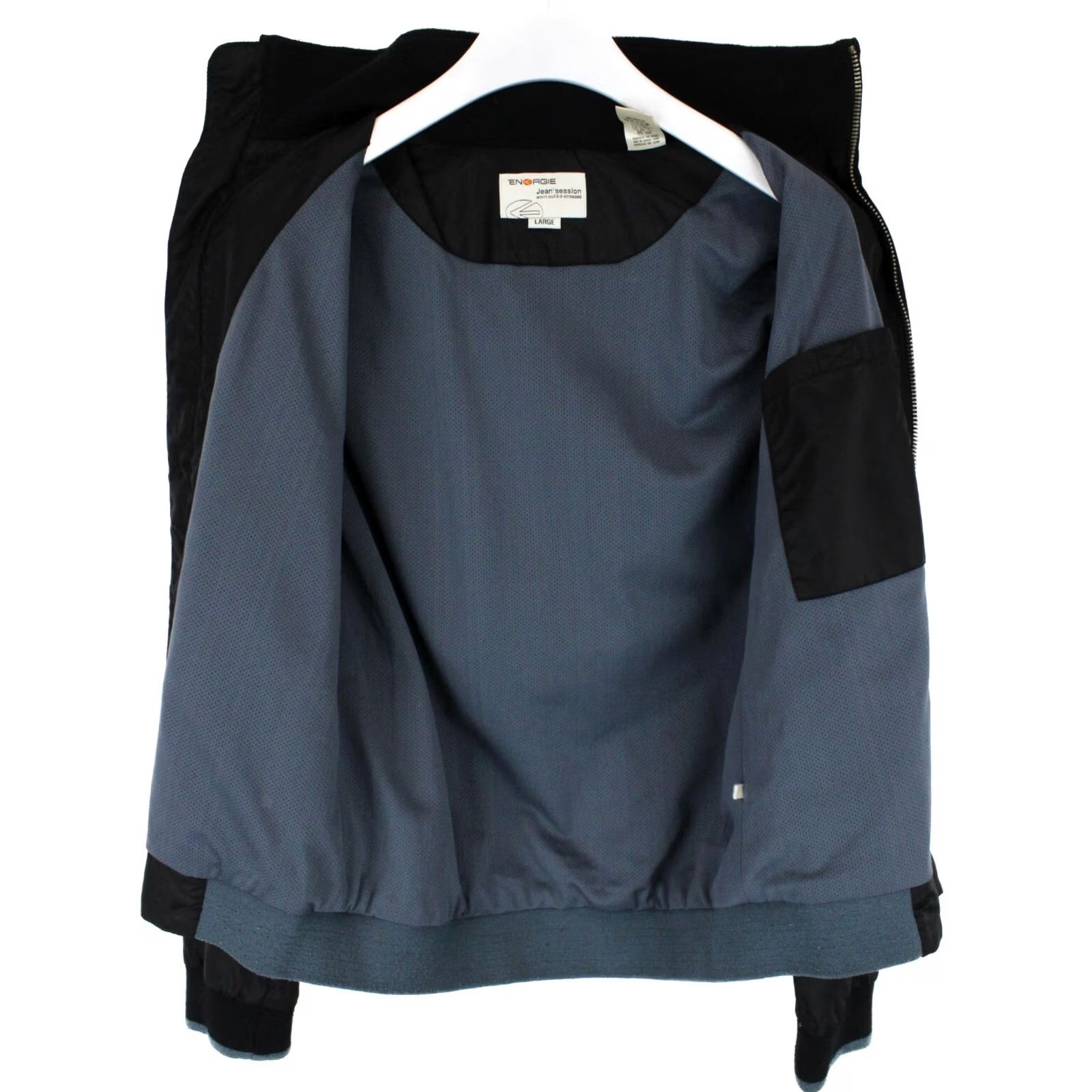 Energie ENERGIE Jacket Men Large Zipper Lined Stand Collar Lightweight Black Size US L / EU 52-54 / 3 - 4 Thumbnail