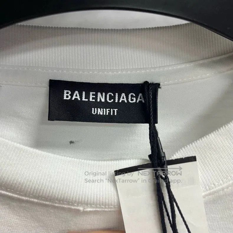 Balenciaga Balenciaga White Distressed Short Sleeve T-shirt. Size US M / EU 48-50 / 2 - 4 Thumbnail