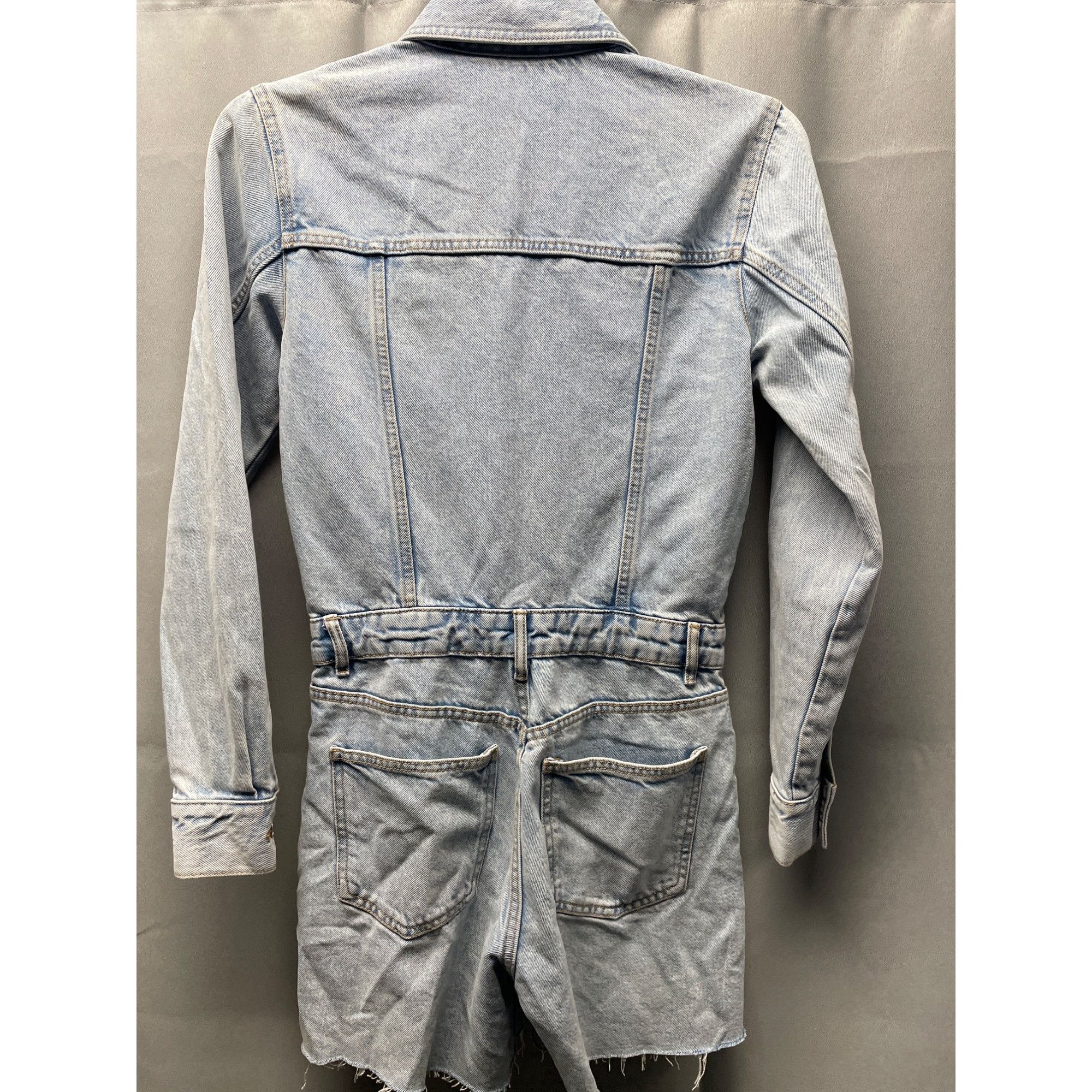 Zara Zara Women's Light Blue Jean Overall Long Sleeve Shorts Size Size XS / US 0-2 / IT 36-38 - 6 Thumbnail