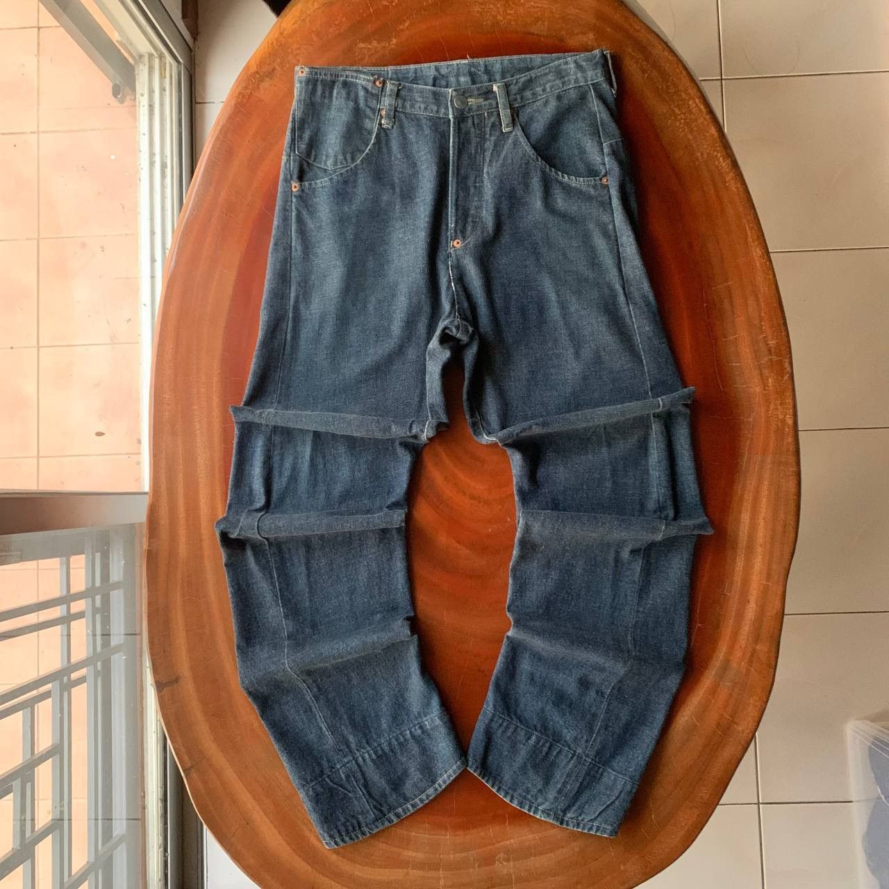 Evisu Vintage 90s Evis Evisu Seagull Dark Blue Denim Jeans Pants Size US 31 - 2 Thumbnail
