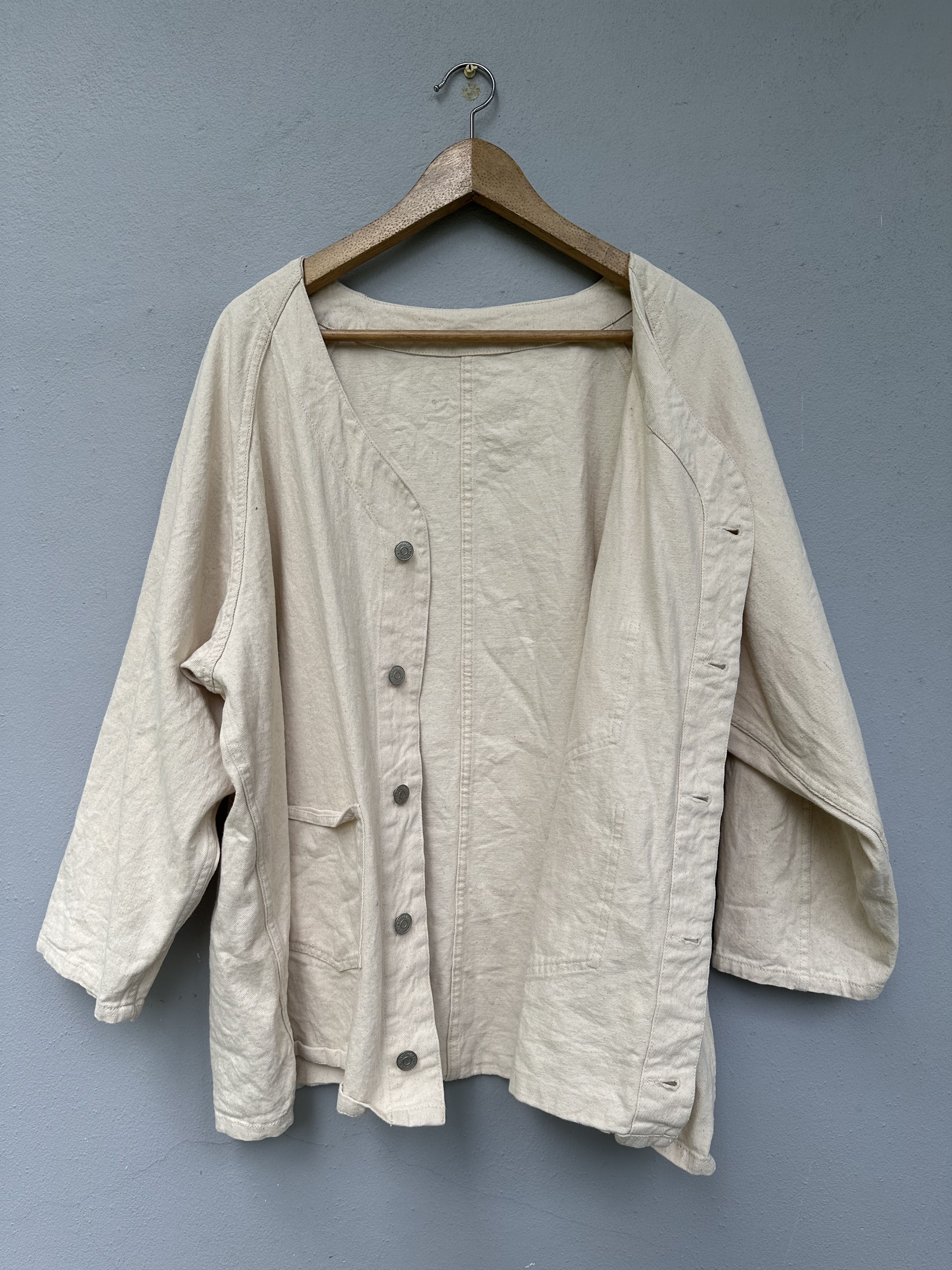 JCPenney Collarless Foremost Penney Workwear Canvas Sanforized Jacket Size US XL / EU 56 / 4 - 2 Thumbnail
