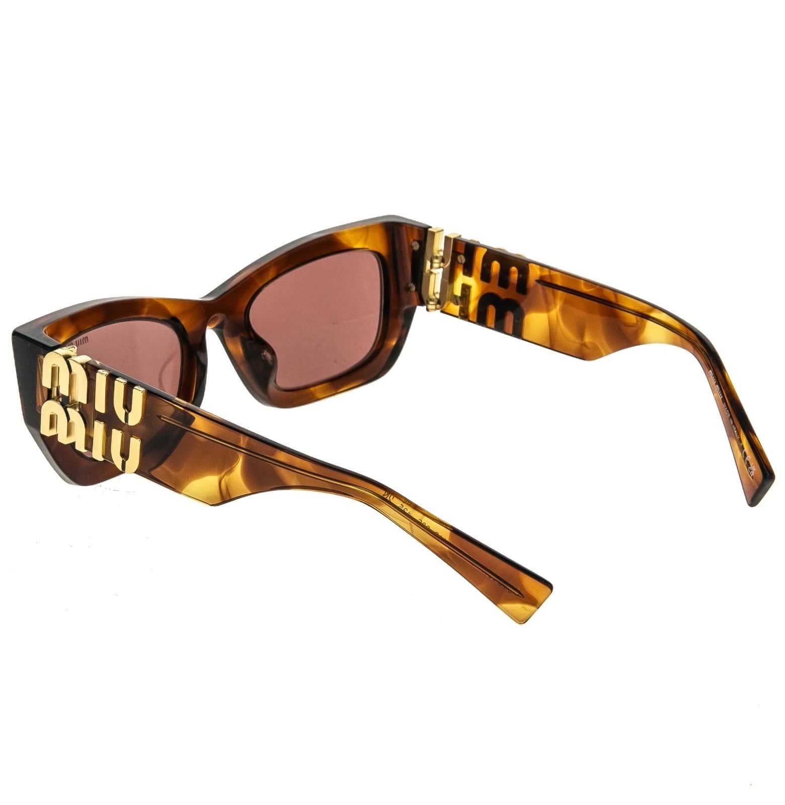 Miu Miu MIU MIU GLIMPSE LOGO MU09WS Brown Violet Logo Geometric 09W Size ONE SIZE - 6 Thumbnail