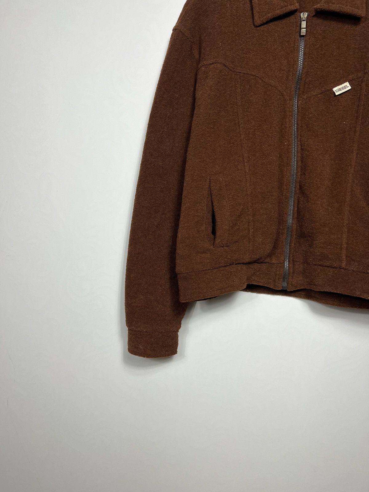 【 VINTAGE 】 Teddy Jacket Vintage 90s Diesel Terry Cotton Teddy Jacket Bomber