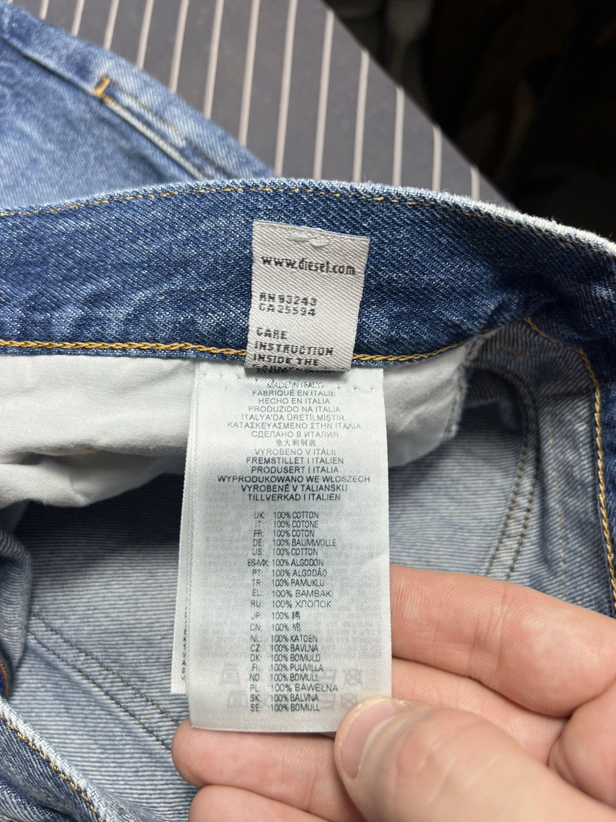 Diesel 🔥 Diesel Italian Distressed Straight Jeans Size 34 Italy 🧵 Size US 34 / EU 50 - 16 Thumbnail
