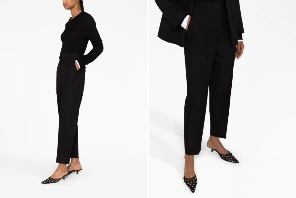 Toteme Toteme Sewn Pleat Wool-Blend Trousers. Size 42 Size 30" / US 8 / IT 44 - 11 Thumbnail