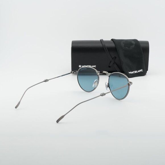 Montblanc Montblanc MB0280S 002 Sunglasses Grey Square Frame Size ONE SIZE - 11 Thumbnail