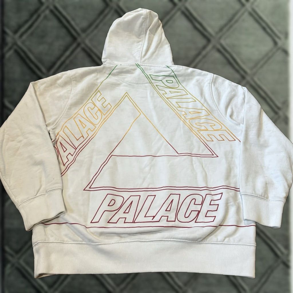 Palace Palace Hoodie Sweatshirt Tri Ferg White Rainbow 3D Large Mens Shirt Pullover 3D Ferg Rainbow White L City? Size US L / EU 52-54 / 3 - 1 Thumbnail