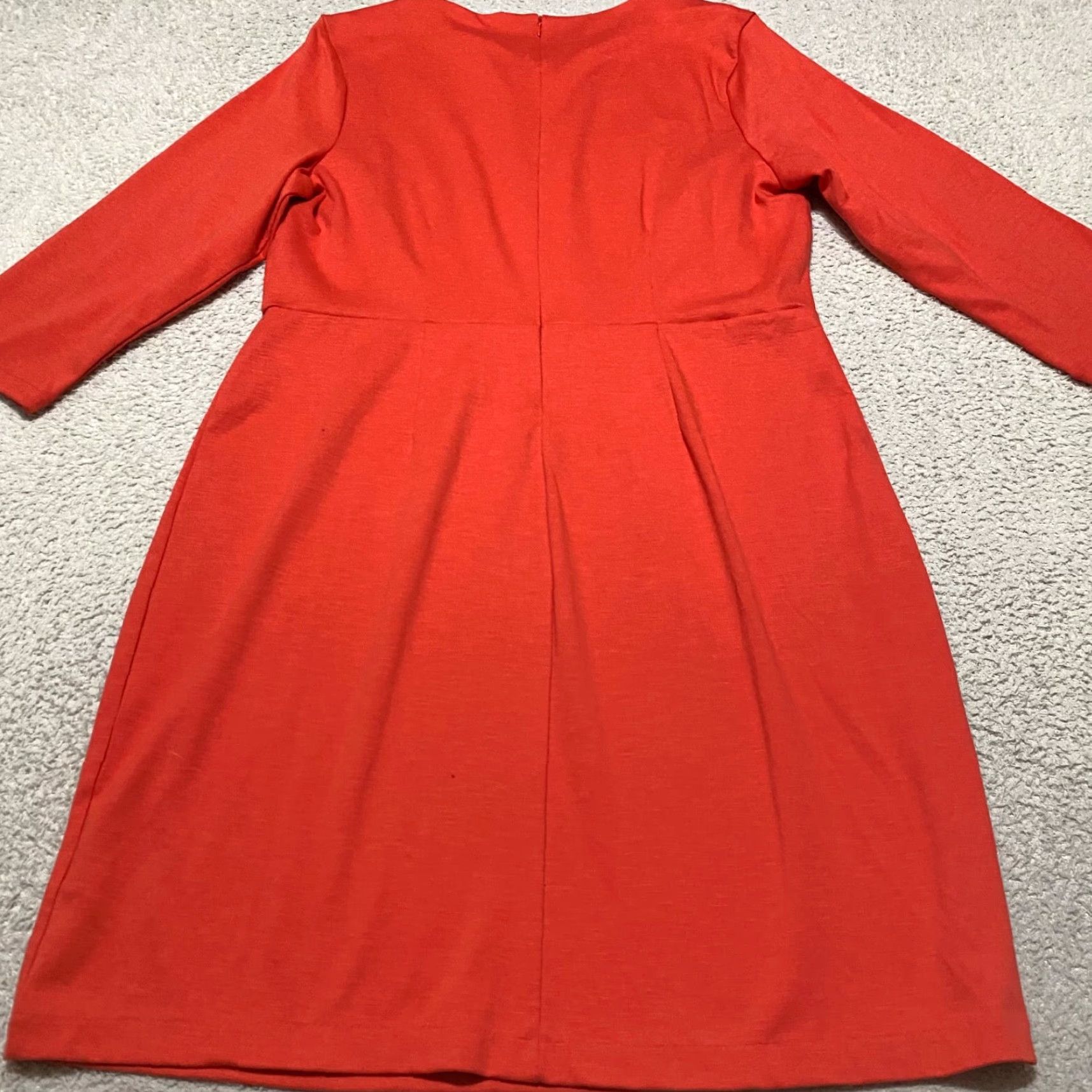 Old Navy Old Navy Dress Womens XL Solid Red Sheath 3/4 Sleeve Midi Round Neck Cocktail Casual Business 90s Preppy Womens Size XL / US 12-14 / IT 48-50 - 6 Thumbnail
