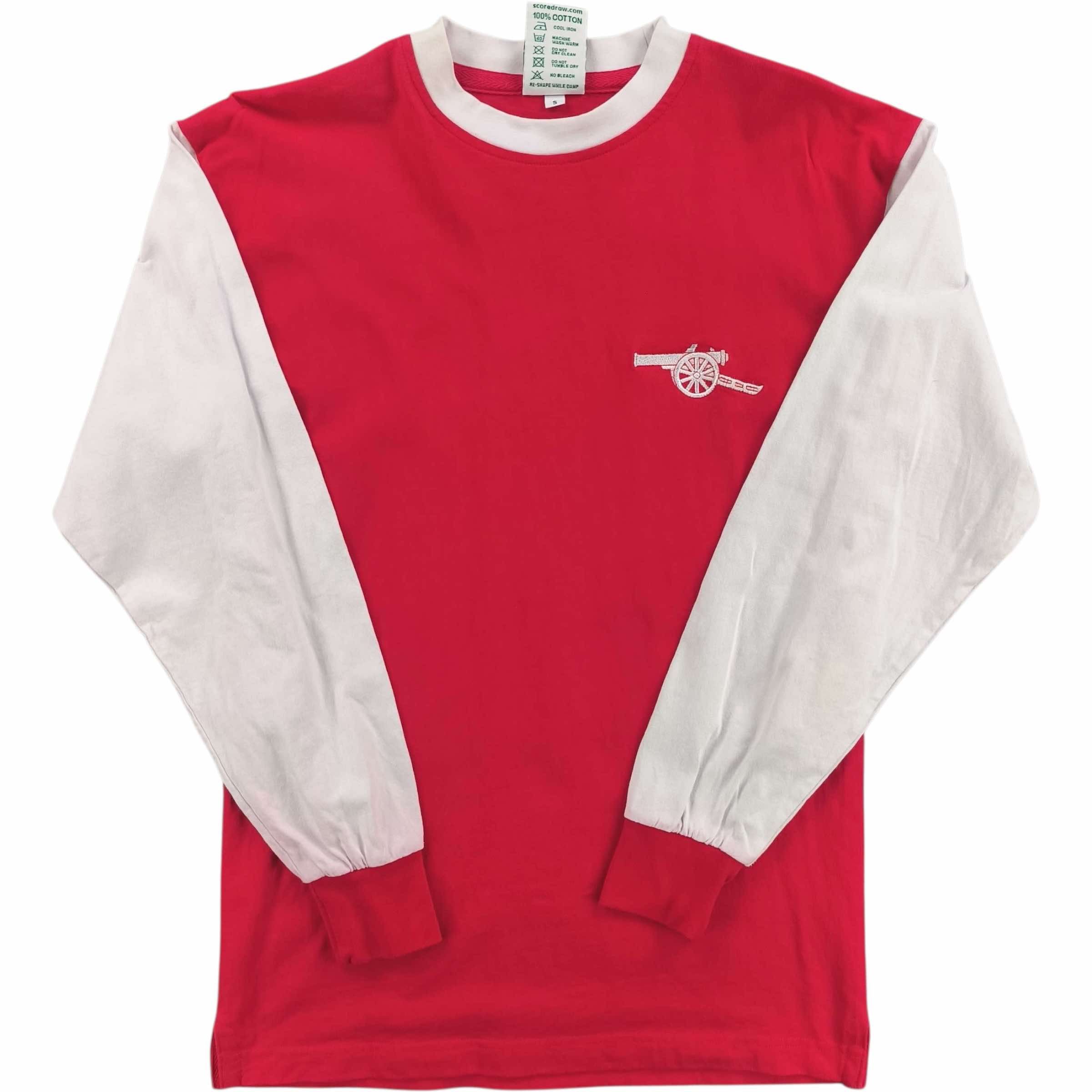 Arsenal 1967-78 Score Draw home LS retro football jersey S