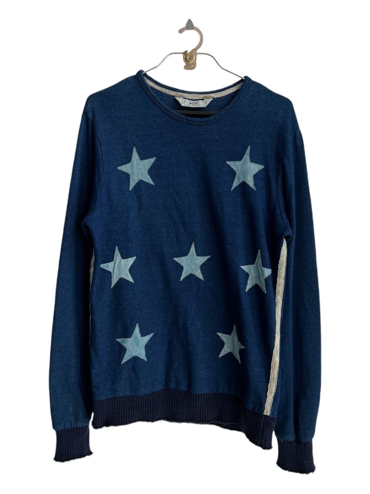 Giorgio Brato OG Giorgio Brato Lucky Star Leather Indigo Dyed Knit Sweater Size US M / EU 48-50 / 2 - 2 Thumbnail