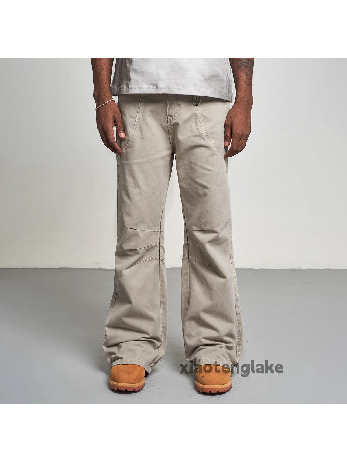 Designer × Japanese Brand × Vintage Unisex washed workwear carpenter cargo flared pants Size US 32 / EU 48 - 2 Thumbnail