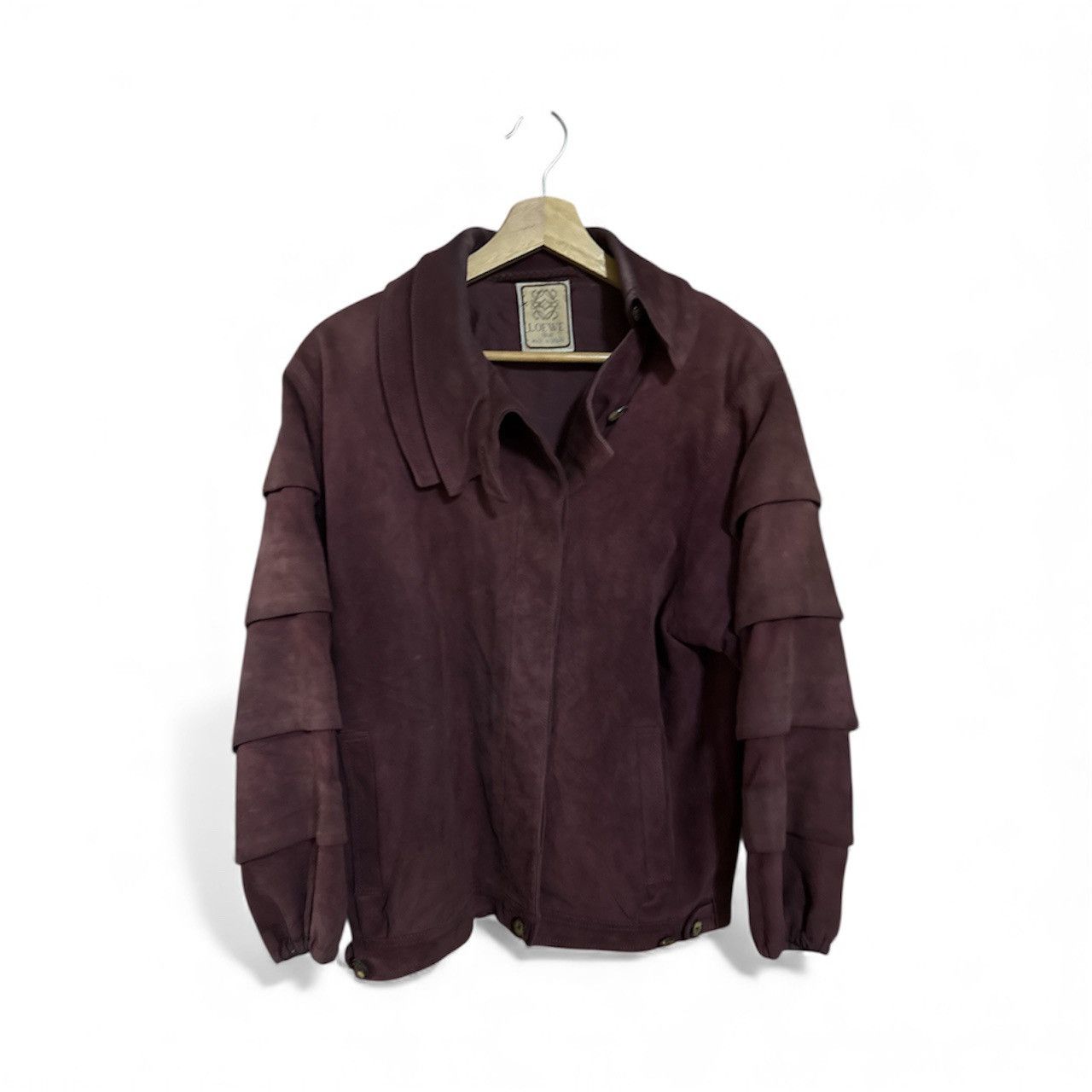 Loewe Vintage LOEWE Suede Jacket Tiered Ruffled Sleeve Design Size M / US 6-8 / IT 42-44 - 2 Thumbnail