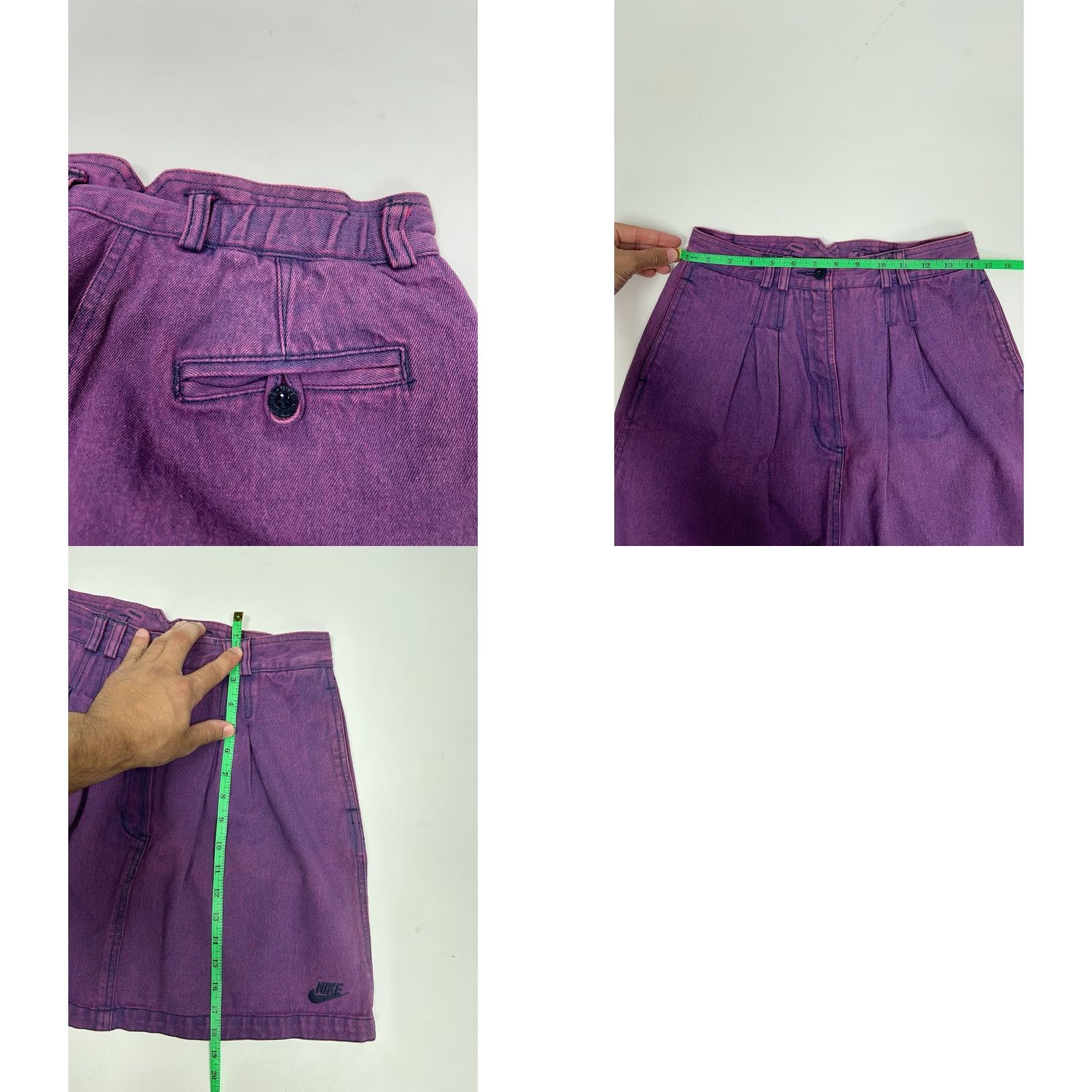Nike VINTAGE Nike Andre Agassi Challenge Court Acid Wash Denim Tennis Skirt Size M Purple 90s Womens Size 32" / US 10 / IT 46 - 9 Thumbnail