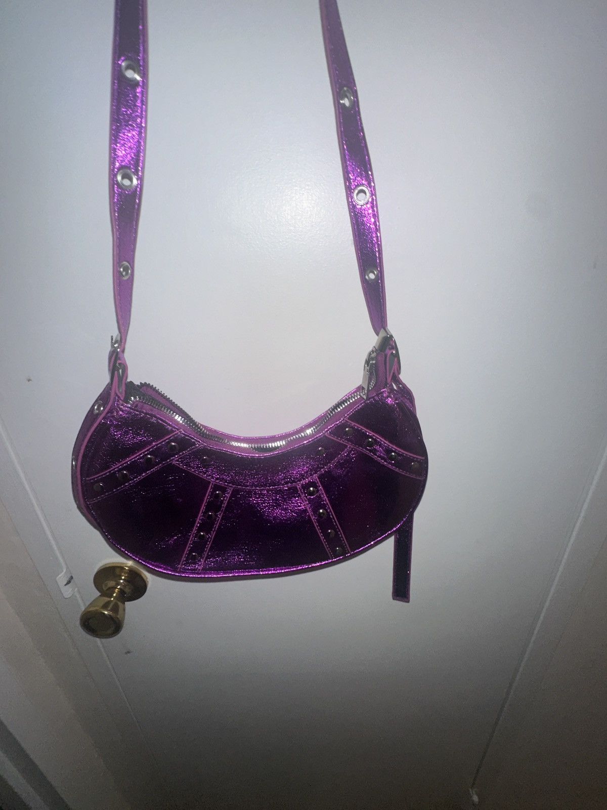 Other Purple glitter rhinestone shoulder bag Size ONE SIZE - 4 Thumbnail