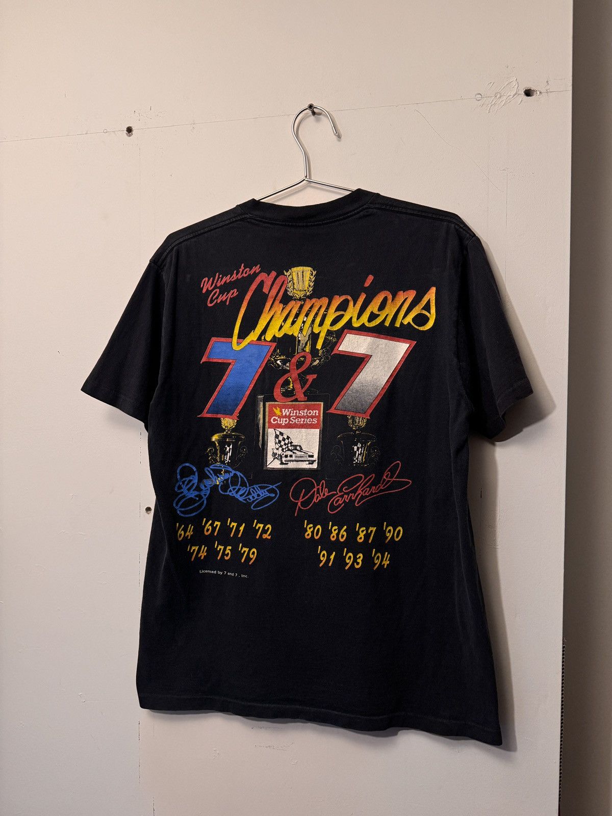 Vintage 90s Faded NASCAR Dale Earnhardt Shirt Thrashed ERD Grunge Size US L / EU 52-54 / 3 - 5 Thumbnail
