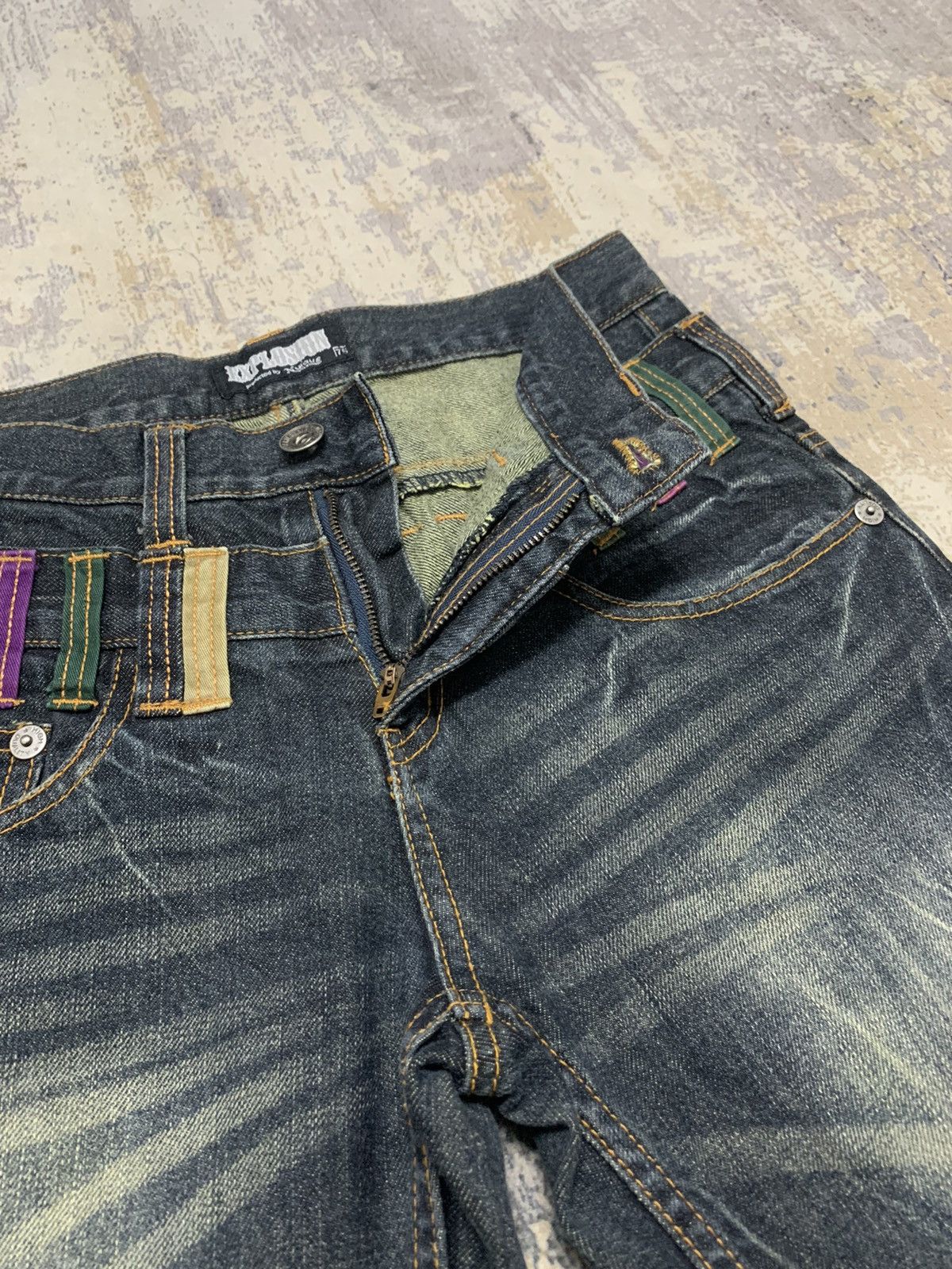 If Six Was Nine EXPLOSION DOUBLE WAIST NYLAUS DENIM JEANS 30x30 Size US 30 / EU 46 - 6 Thumbnail