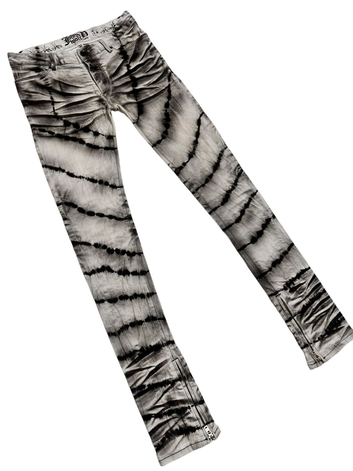 Japanese Brand ⚡️⚡️Johnny Wolf Abstract Whiskered Skinny zipper Leg Jeans Size US 30 / EU 46 - 1 Thumbnail