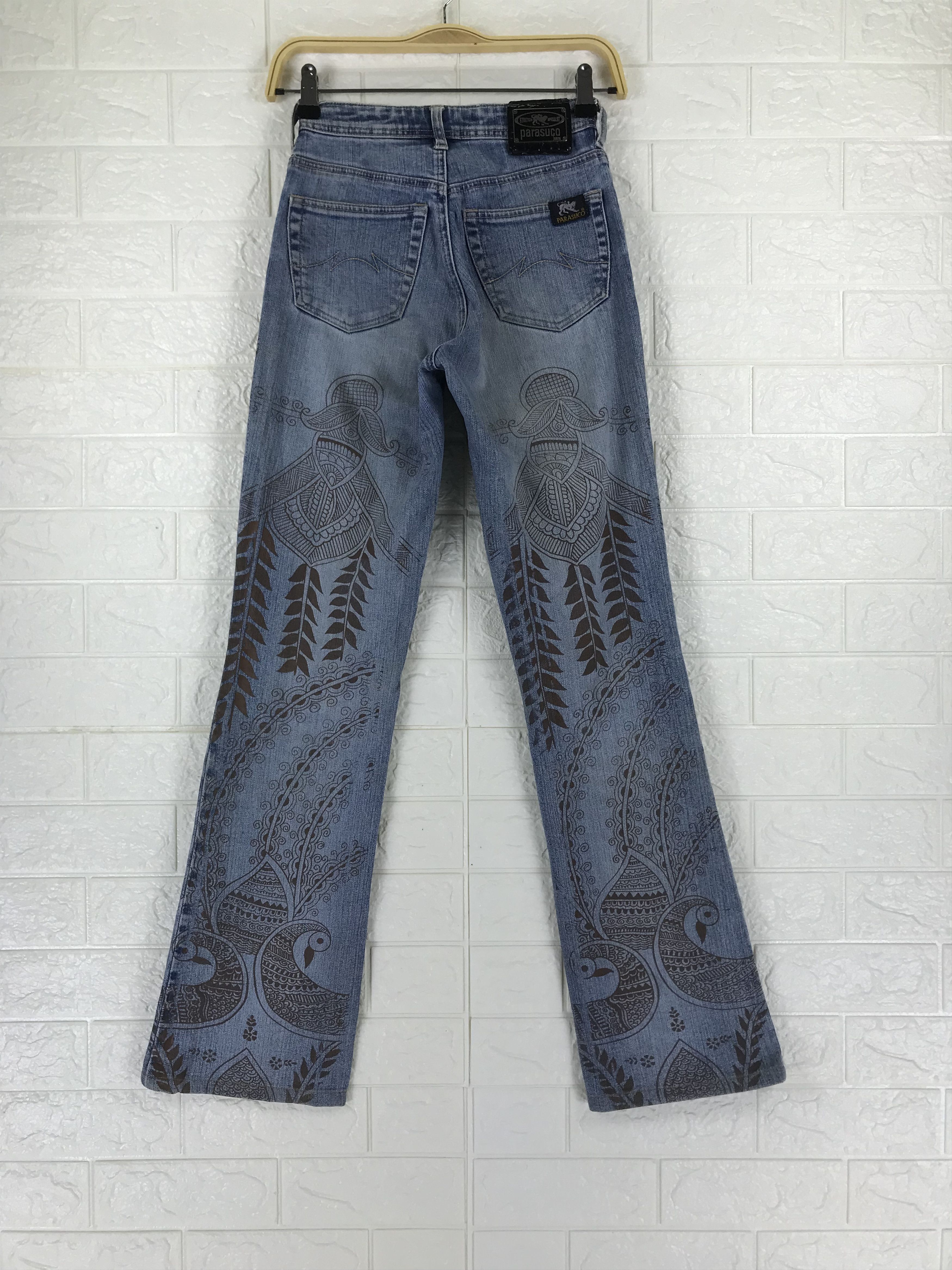 Parasuco Vintage Parasuco Art Pattern Flare Jeans Size 23" - 5 Thumbnail