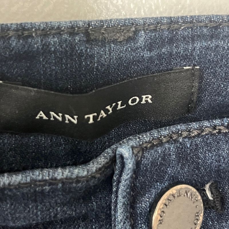 Ann Taylor Ann Taylor Women's Skinny Ankle Modern Fit Jeans Dark Blue 8 Size 32" / US 10 / IT 46 - 7 Thumbnail