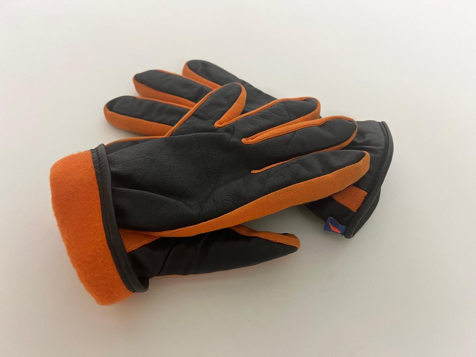 Walter Van Beirendonck 🧤 Vintage W&LT Black Ski Gloves w/ Orange Lining — Archive Size ONE SIZE - 1 Thumbnail