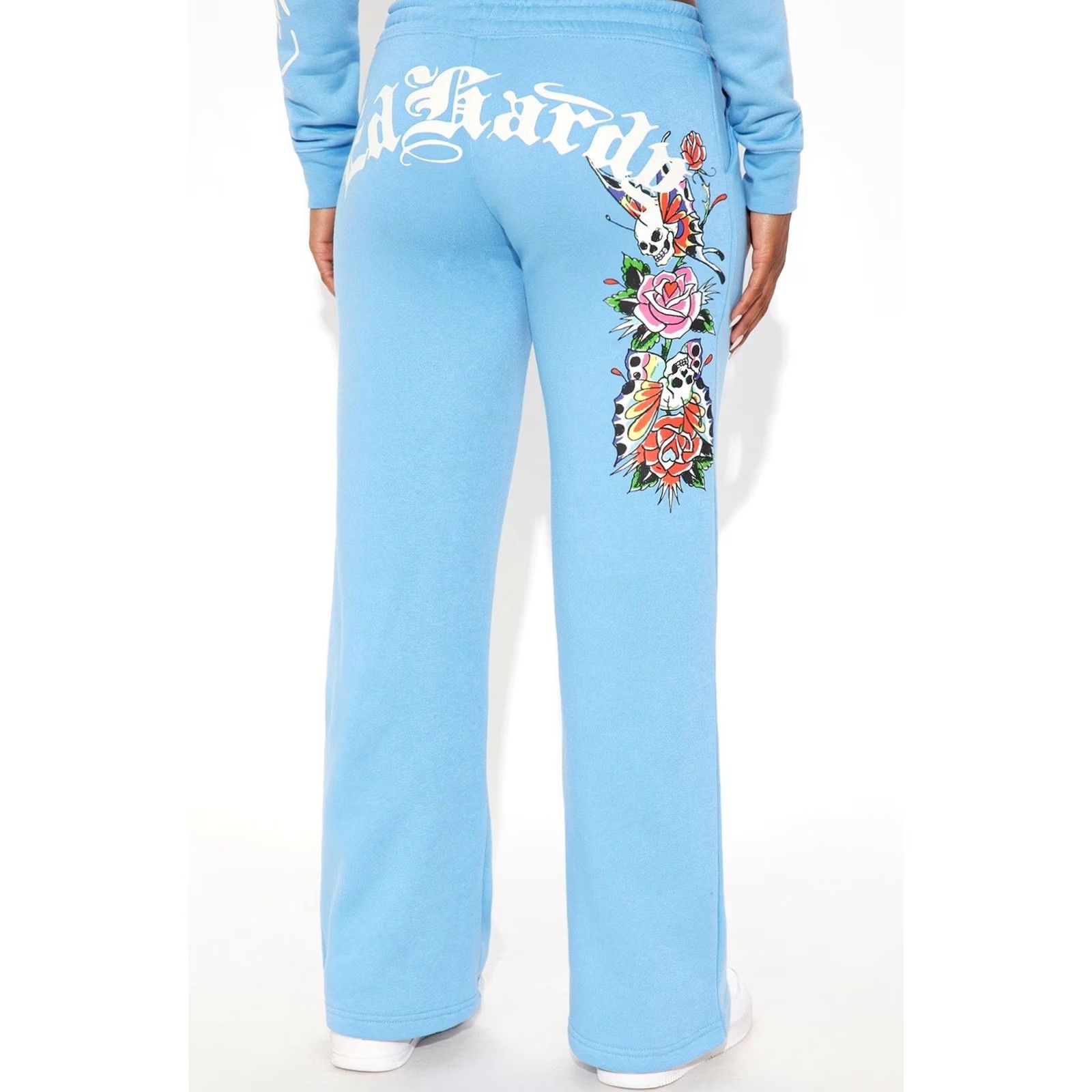 Ed Hardy Ed Hardy Blue Tracksuit Set Hoodie Sweatpants Skull Rose Y2K Size M Women’s Sweatsuit Activewear Tracksuit, Ed Hardy Skull, Y2K, 90s, Womens, M Size M / US 6-8 / IT 42-44 - 5 Thumbnail