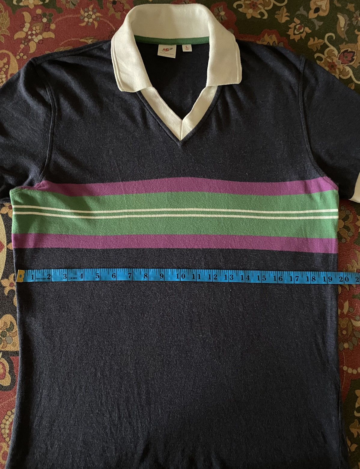 Designer × Michael Bastian × Uniqlo Michael Bastian X Uniqlo Colorful Triped Polo Tee Size US M / EU 48-50 / 2 - 10 Thumbnail