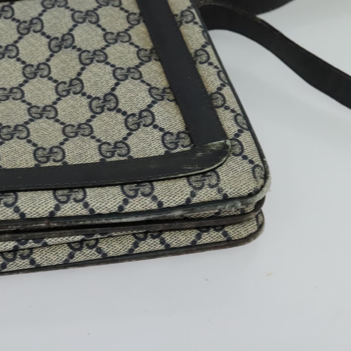Gucci GUCCI GG Supreme Sherry Line Shoulder Bag Pvc Navy Gold Red Size ONE SIZE - 11 Thumbnail