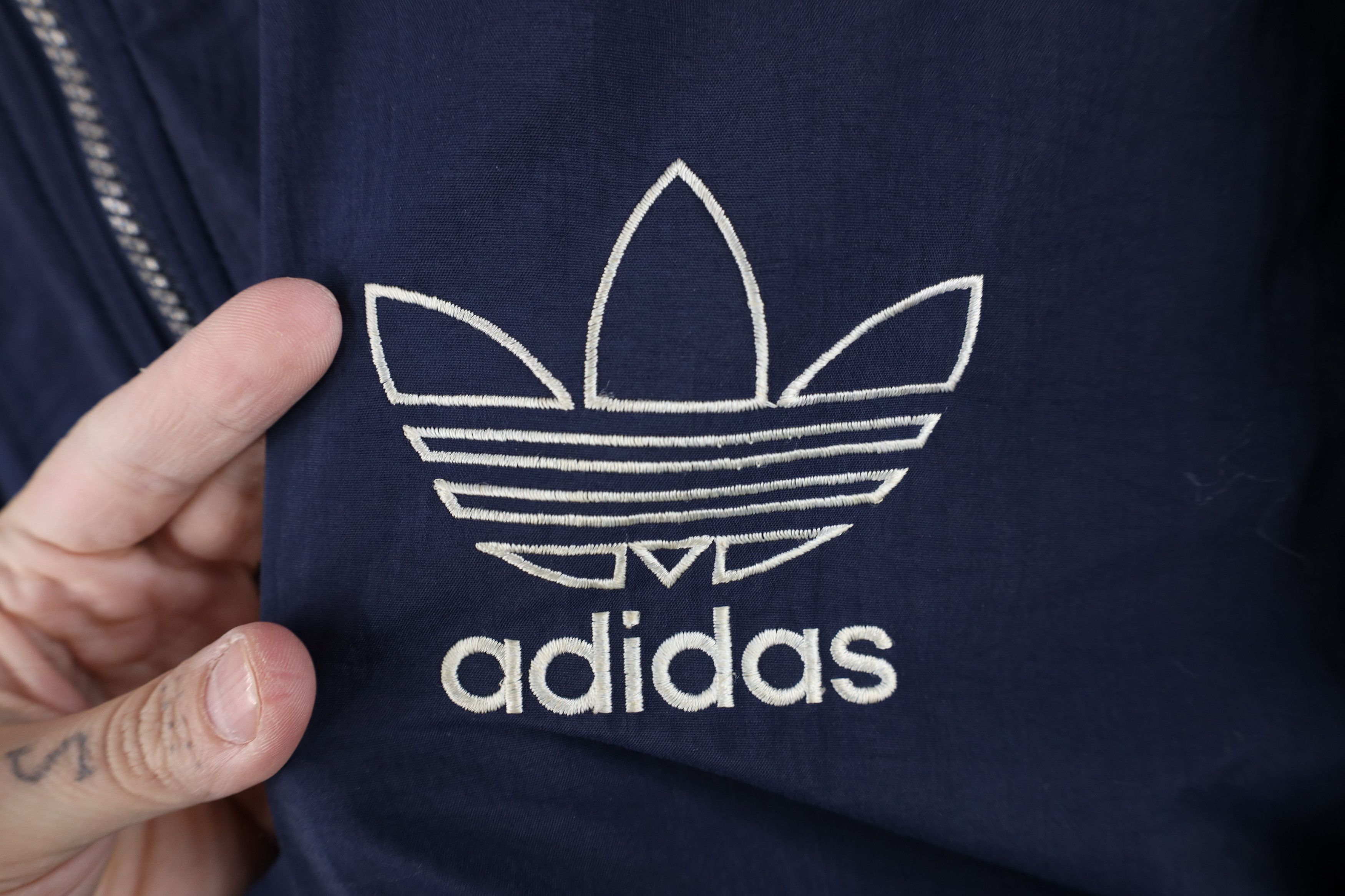 Adidas Vintage 90s Adidas Reversible Quilted Puffer Jacket Blue Size US L / EU 52-54 / 3 - 4 Thumbnail