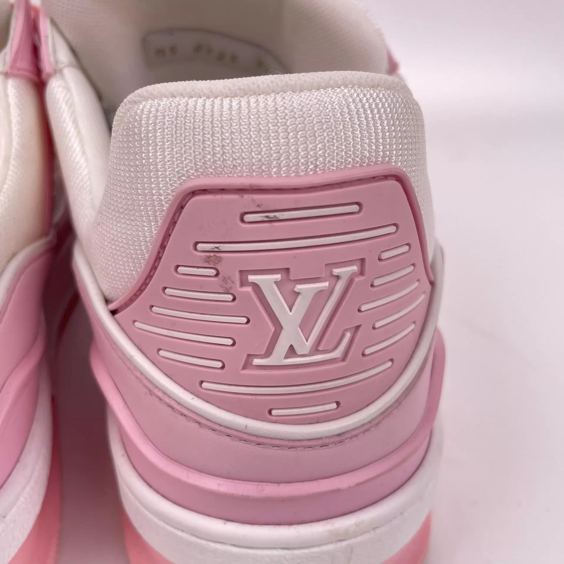 Louis Vuitton LV Trainer Flat EU39 Pink White Colorblocked Women's Size US 8.5 / IT 38.5 - 8 Thumbnail