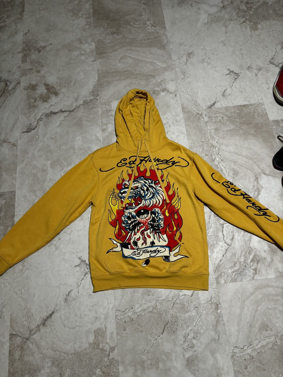 Ed Hardy Yellow Ed Hardy Hoodie With Front & Back Design Size US S / EU 44-46 / 1 - 2 Thumbnail