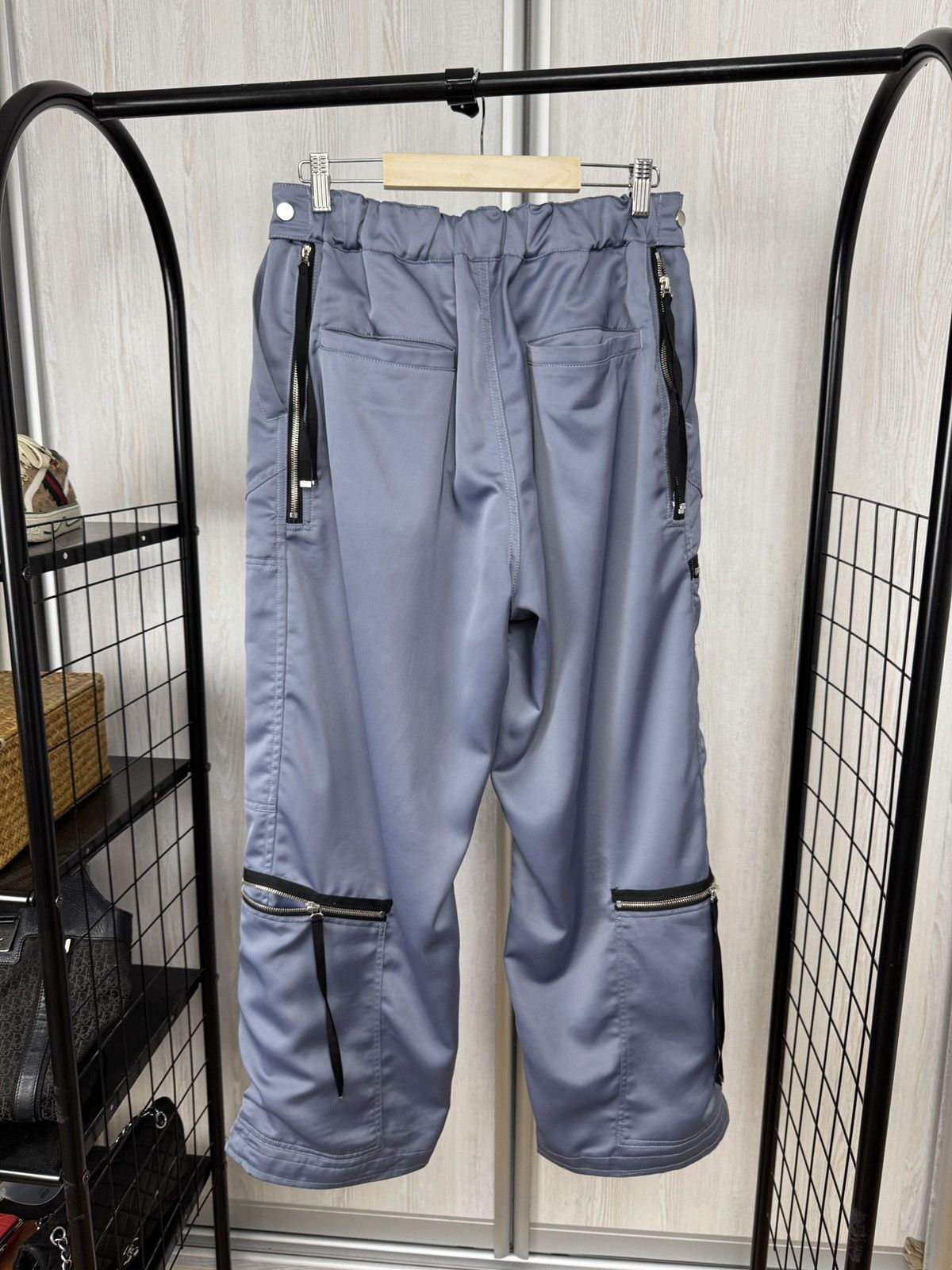 Japanese Brand SS20 TAAKK MULTI ZIPPER NYLON Grey-Blue PANTS y2k cargo Size US 32 / EU 48 - 11 Thumbnail