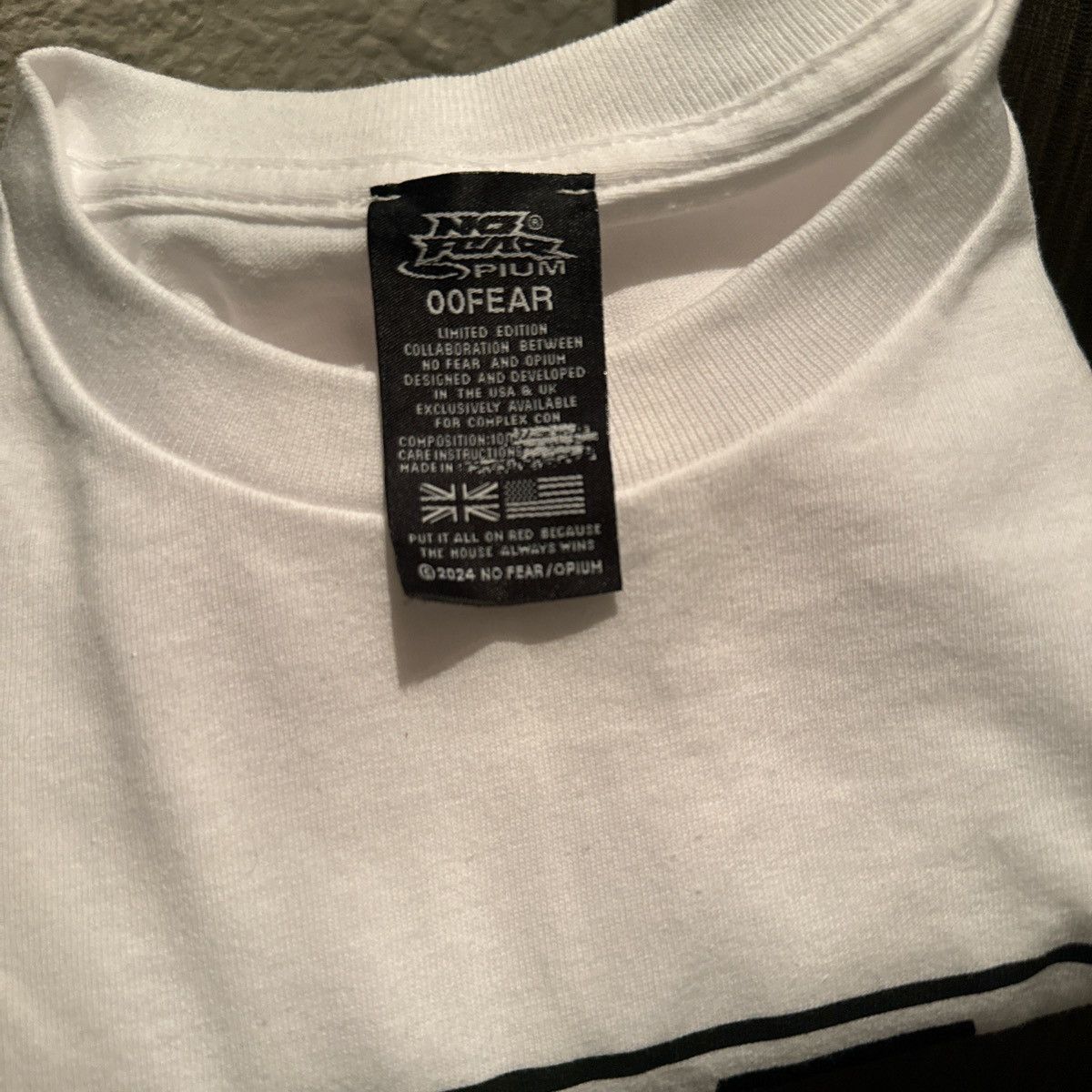 Complex × Ken Carson × Playboi Carti Playboi Carti Opium ComplexCon Tee White No Fear Size US M / EU 48-50 / 2 - 3 Thumbnail